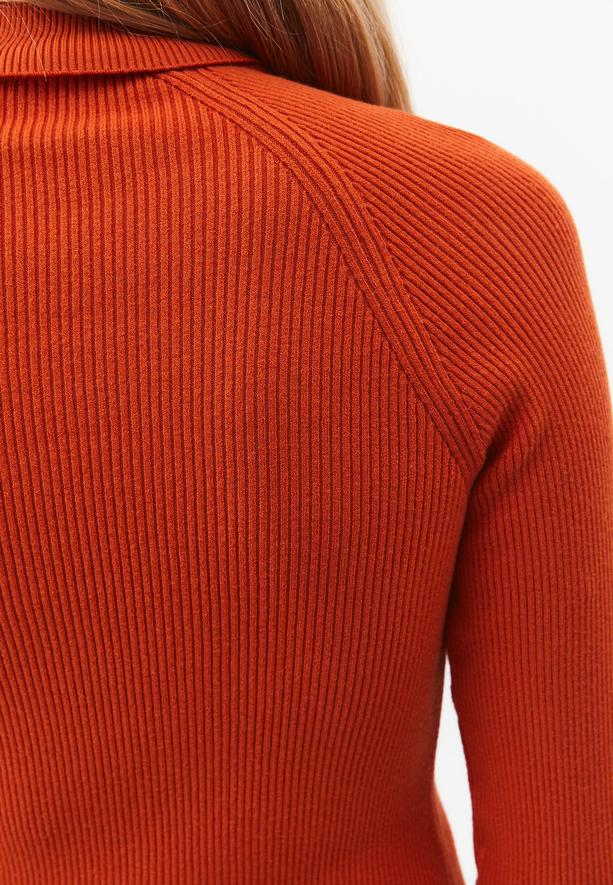Turtleneck Raglan Sleeve Knitwear - GOLD FLAME