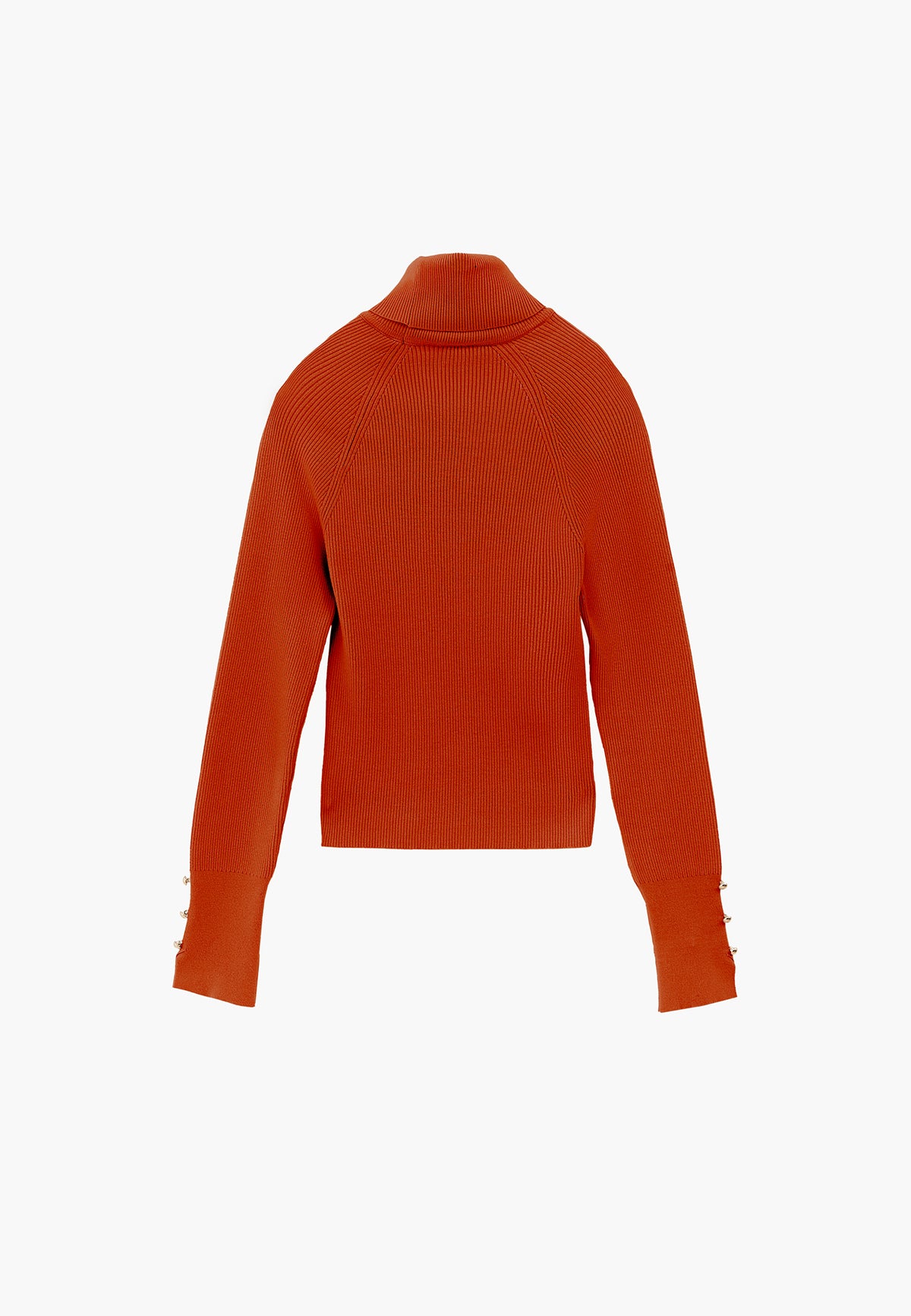 Turtleneck Raglan Sleeve Knitwear - GOLD FLAME