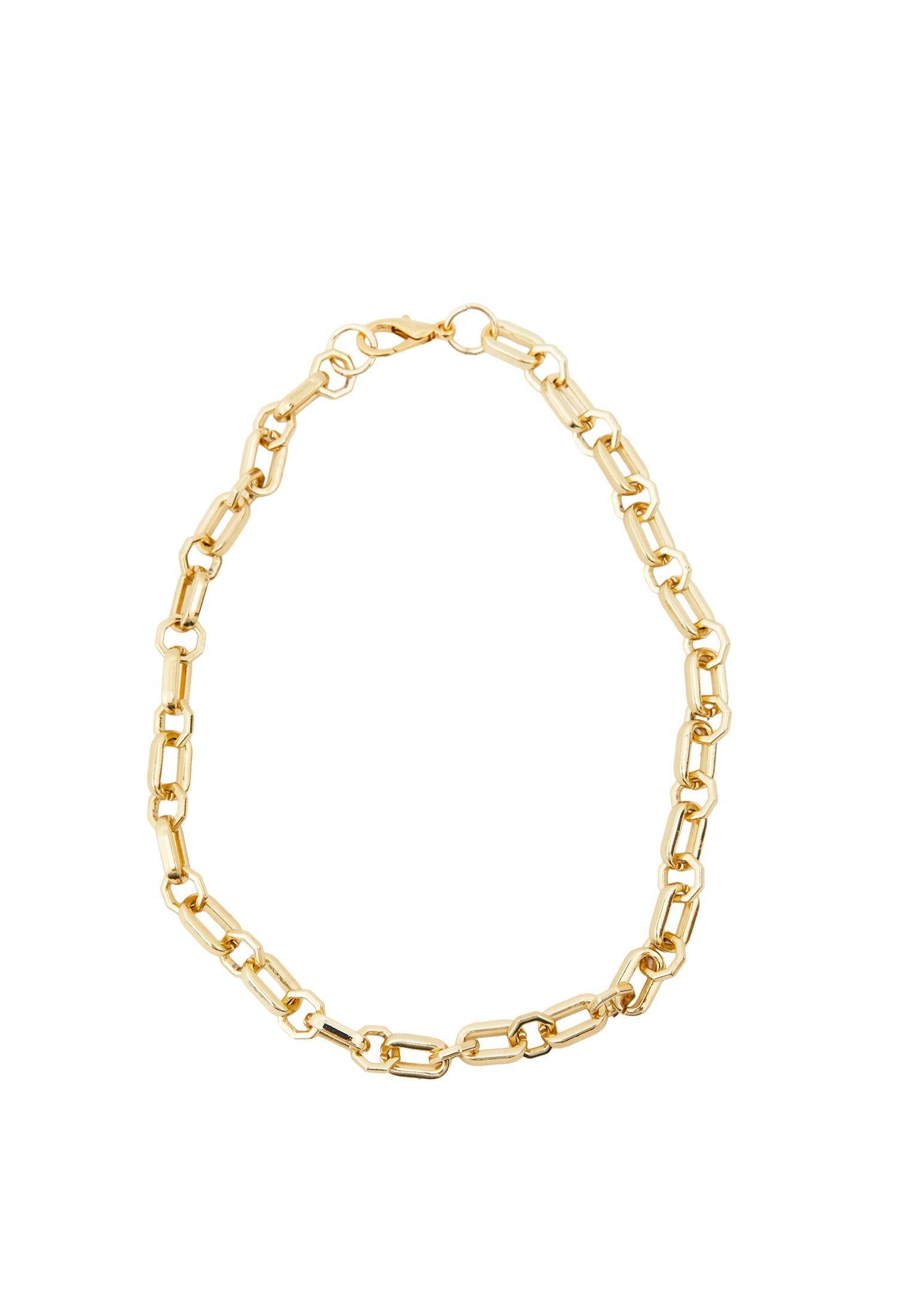 Stylish Detailed Necklace - GOLD