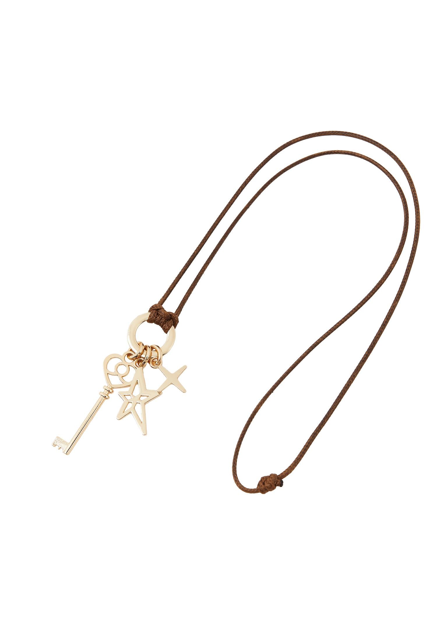 Round End Necklace Model - GOLD