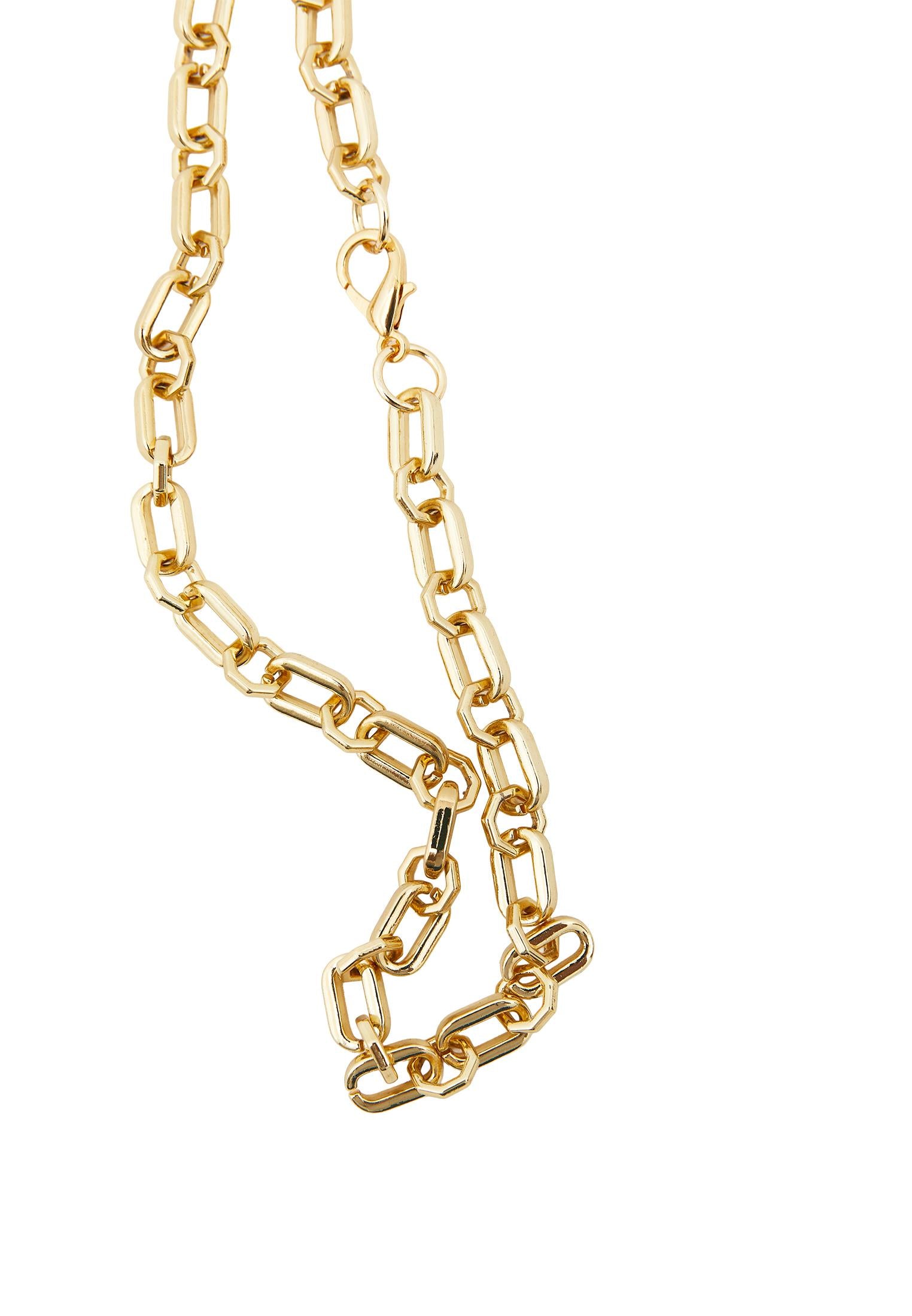 Stylish Detailed Necklace - GOLD