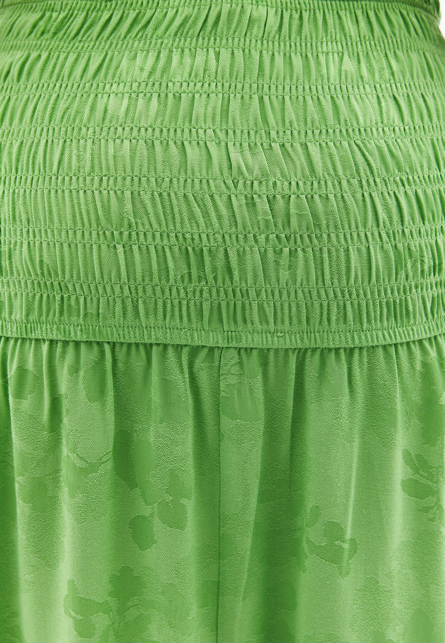 Flared Long High Waist Woven Skirt With Shirred Waist - GREENERY