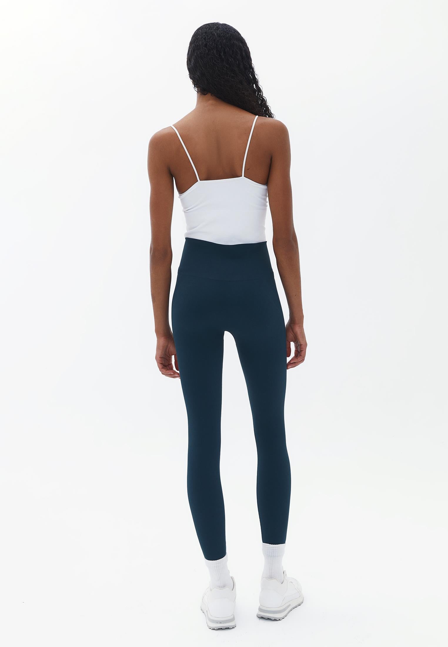 High Waist Ankle Cut Leggings - GREEN GABLES
