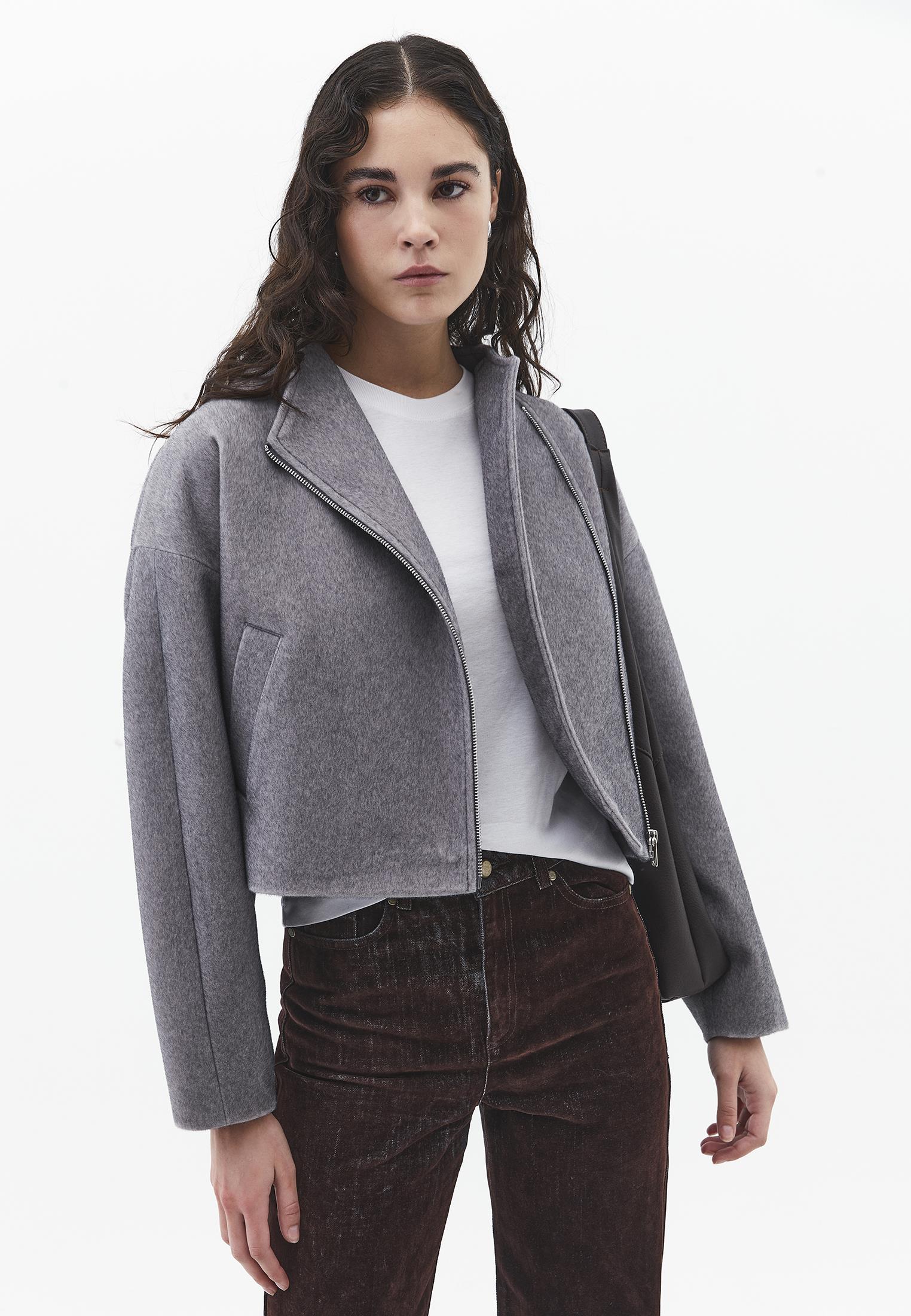 Women's Outerwear Coat - GREY MELANGE