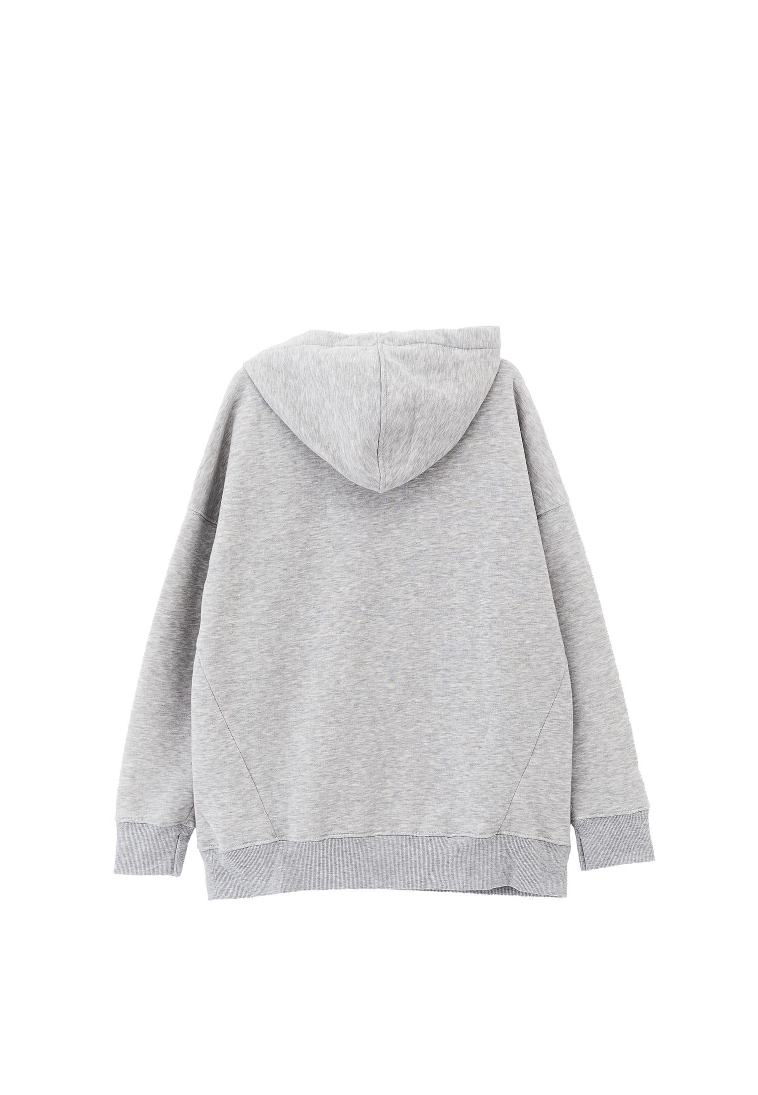 Crew Neck Sweatshirt - GREY MELANGE