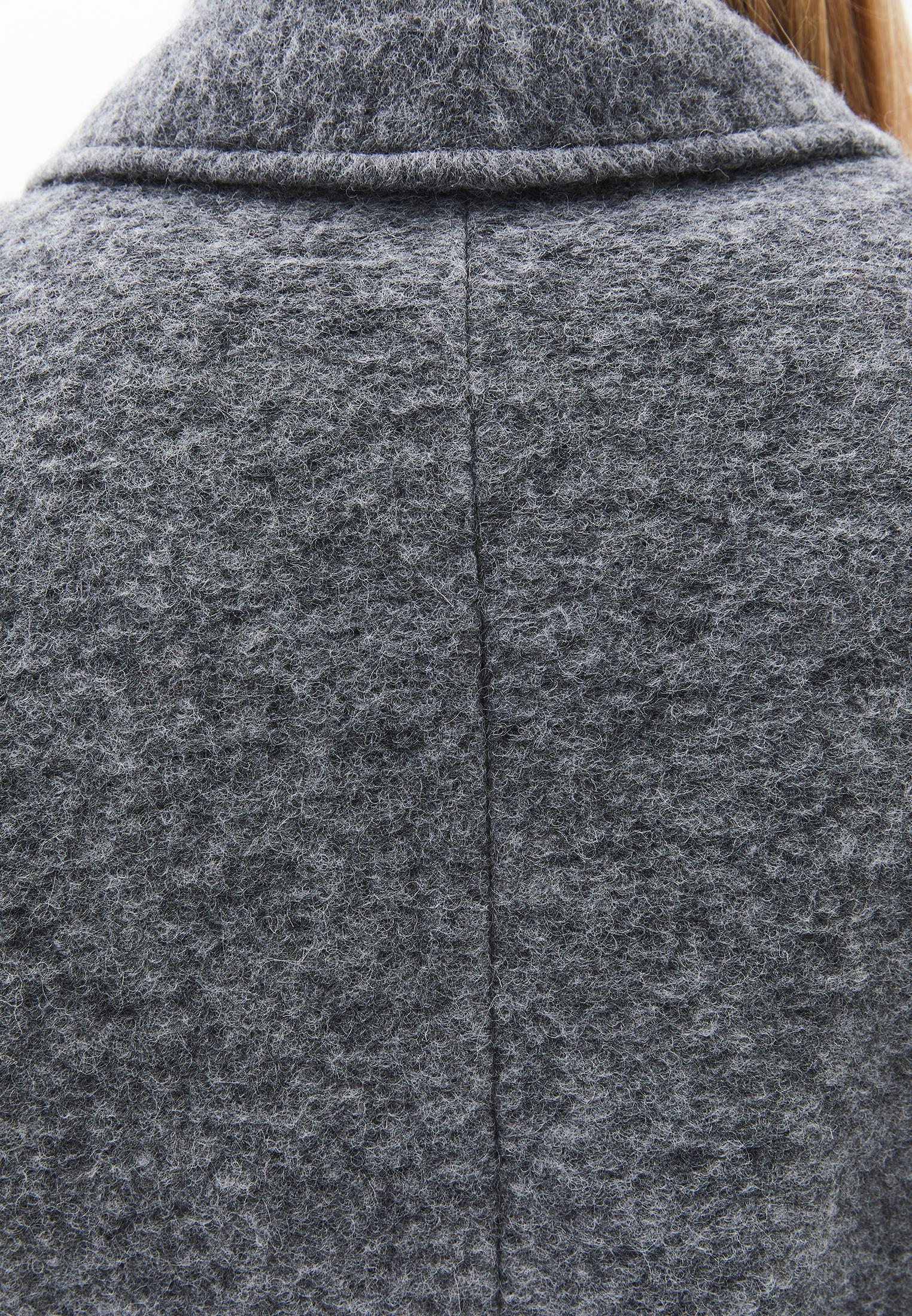 Long Coat With Shawl Collar And Belt Detail - GREY MELANGE