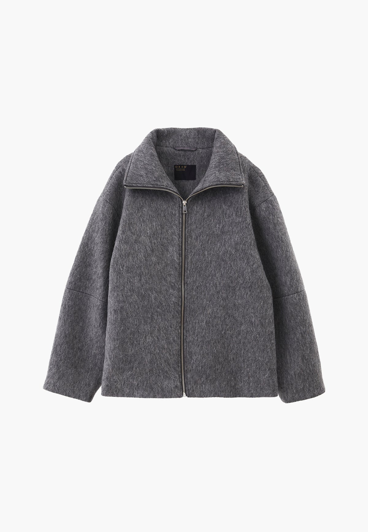 Standard Length Pleated Coat - GREY MELANGE