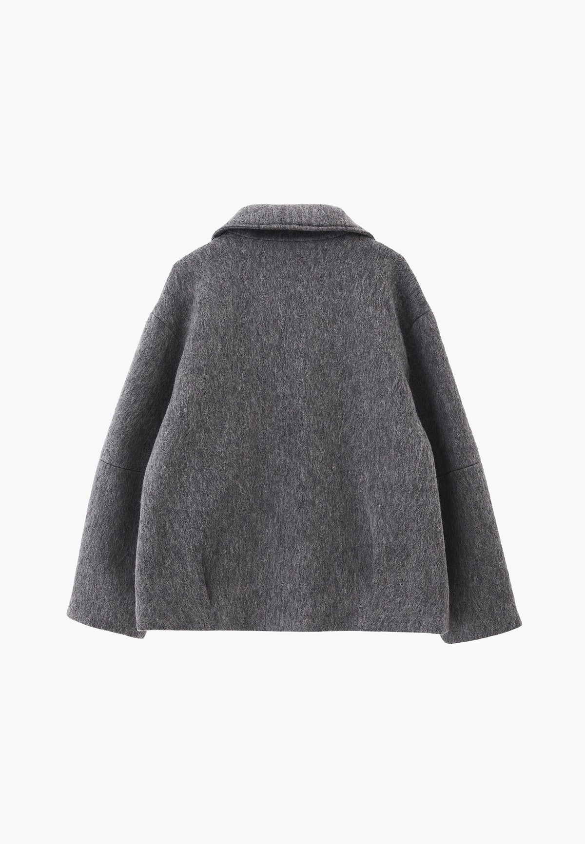 Standard Length Pleated Coat - GREY MELANGE