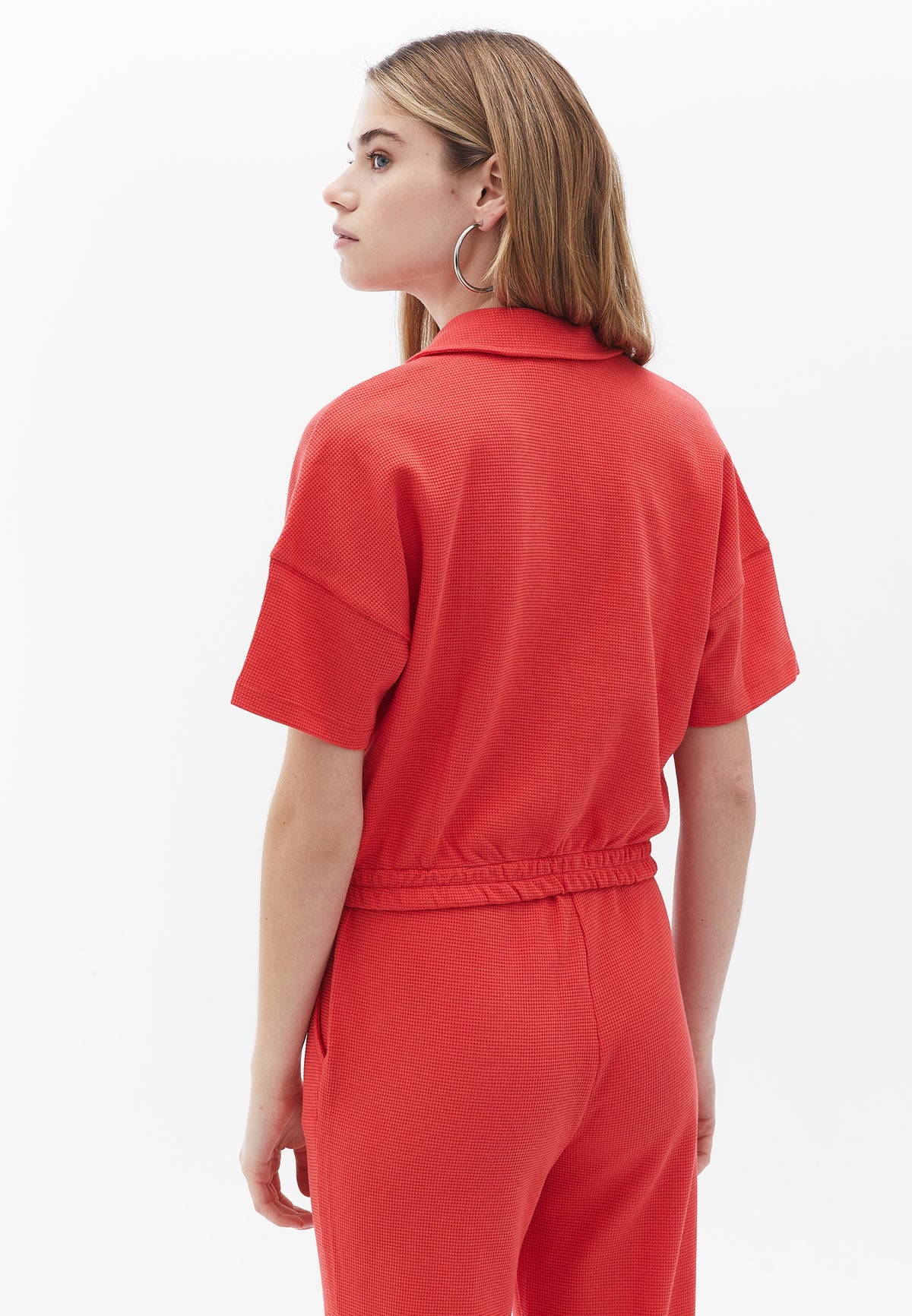 Short Polo Collar T-Shirt - HIBISCUS
