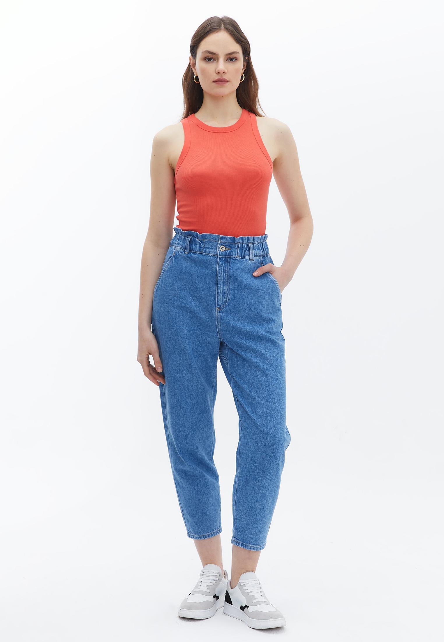 Halter Neck Sleeveless Tank - HOT CORAL