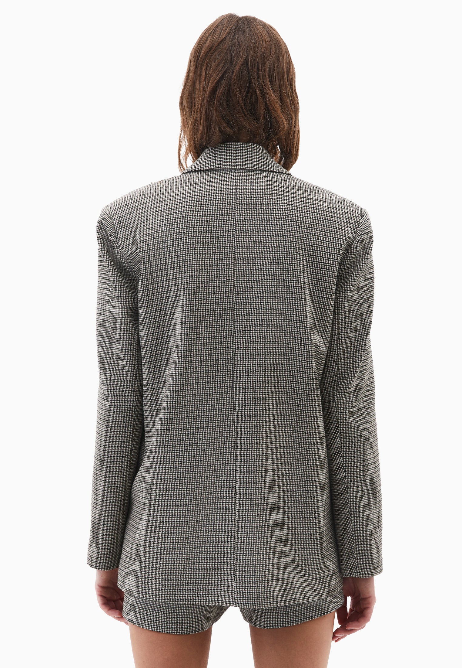 Pocket Detailed Boyfriend Blazer Jacket - HOUNDSTOOTH COMB