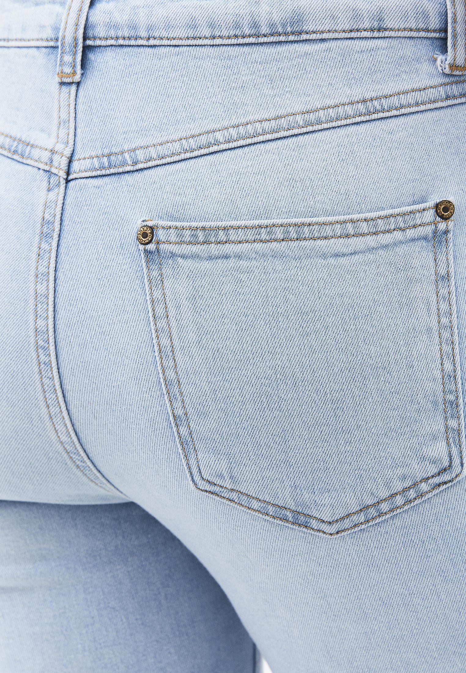 High Waist Pocketed Short Flared Leg Pants - ICE BLUE DENIM