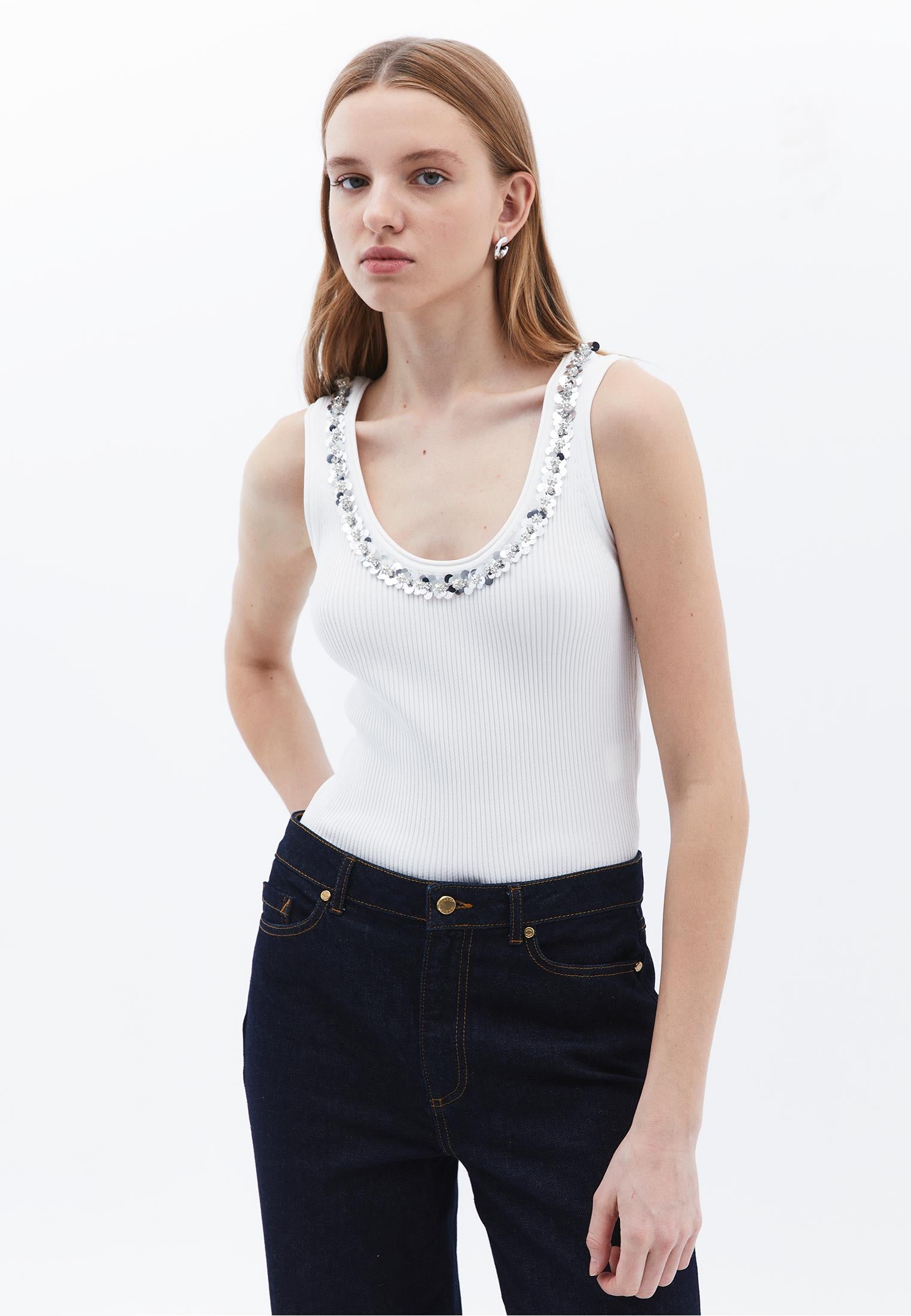 Ribbed Tank - ICE MILK