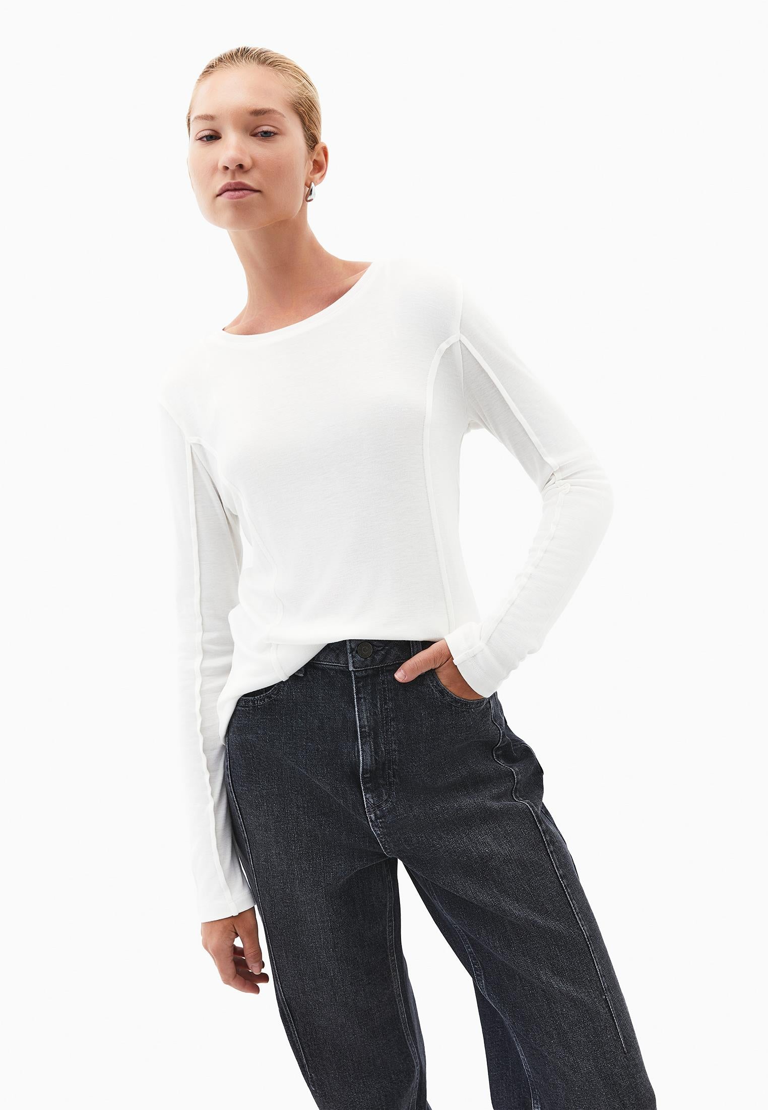 Slim Fit Crew Neck T-Shirt - ICE MILK