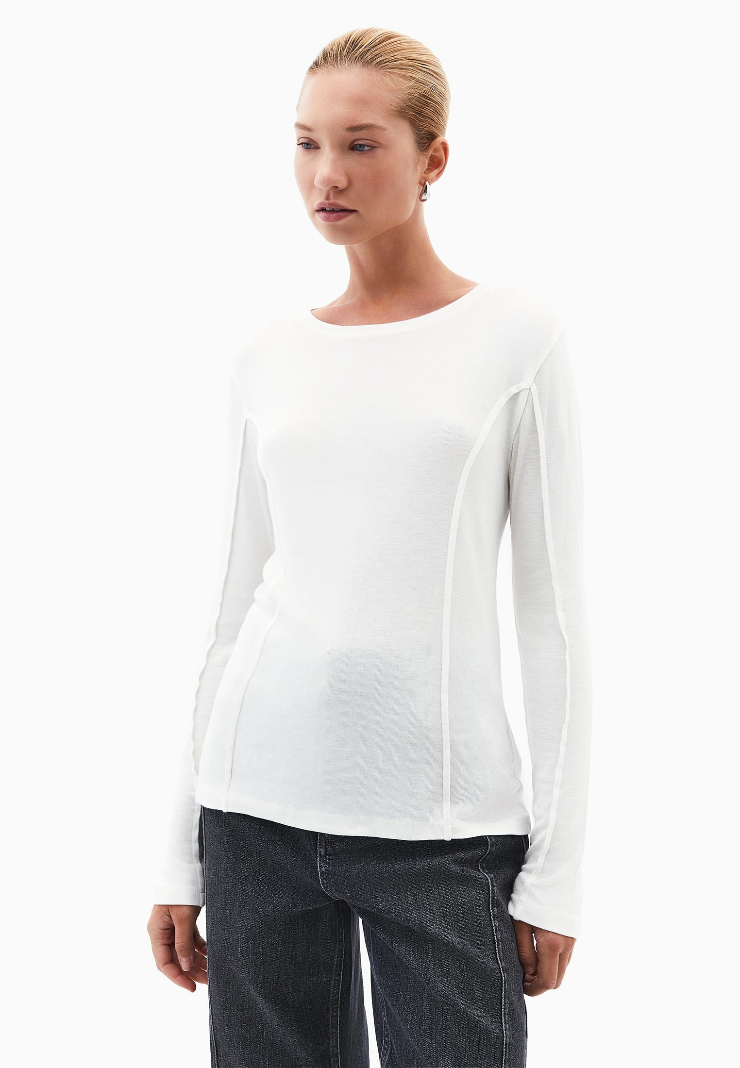Slim Fit Crew Neck T-Shirt - ICE MILK