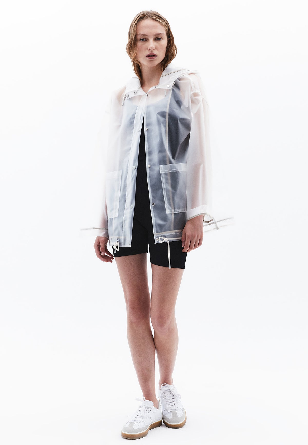 Belted Coat With Pocket Detail - ICE MILK