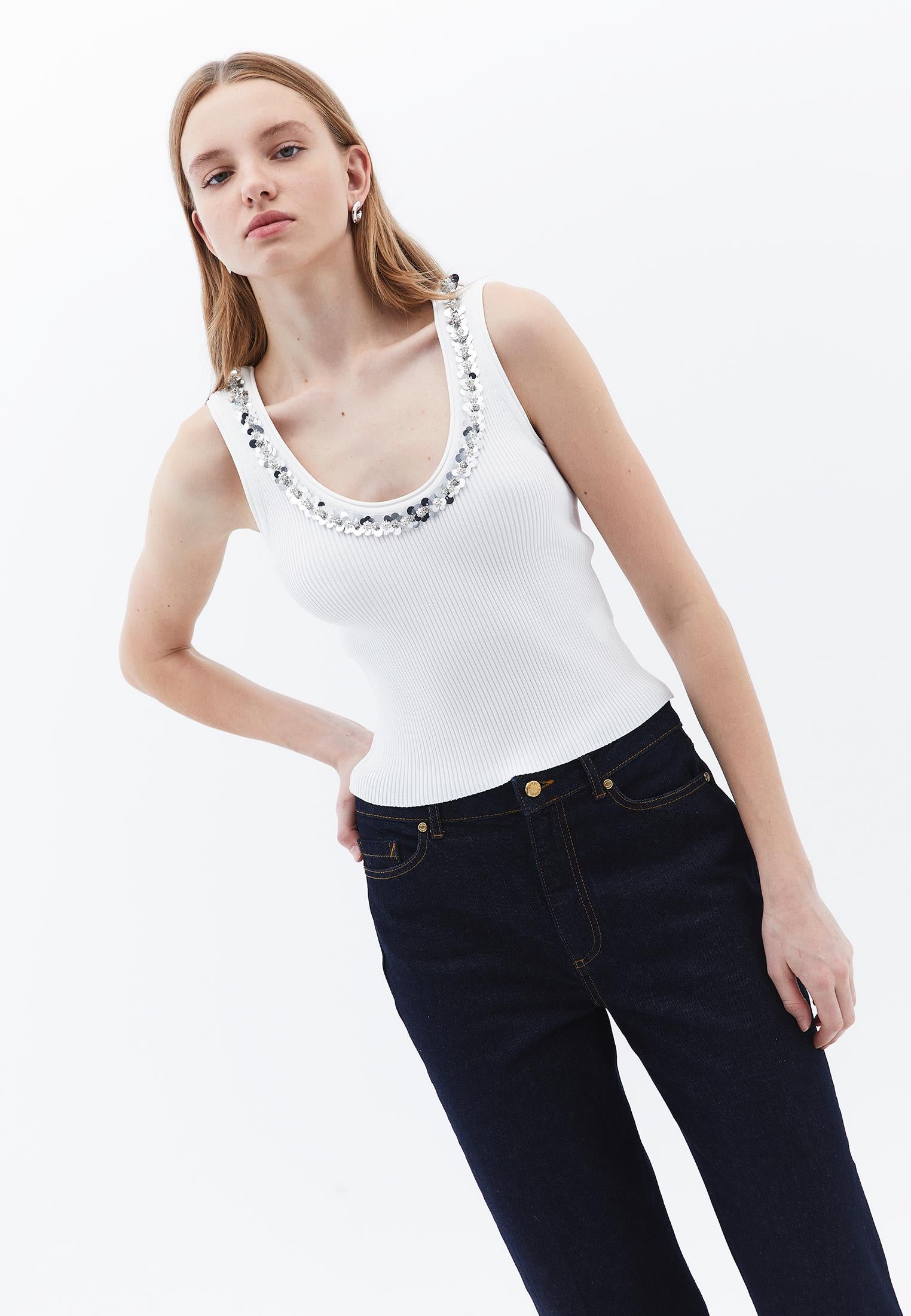 Ribbed Tank - ICE MILK