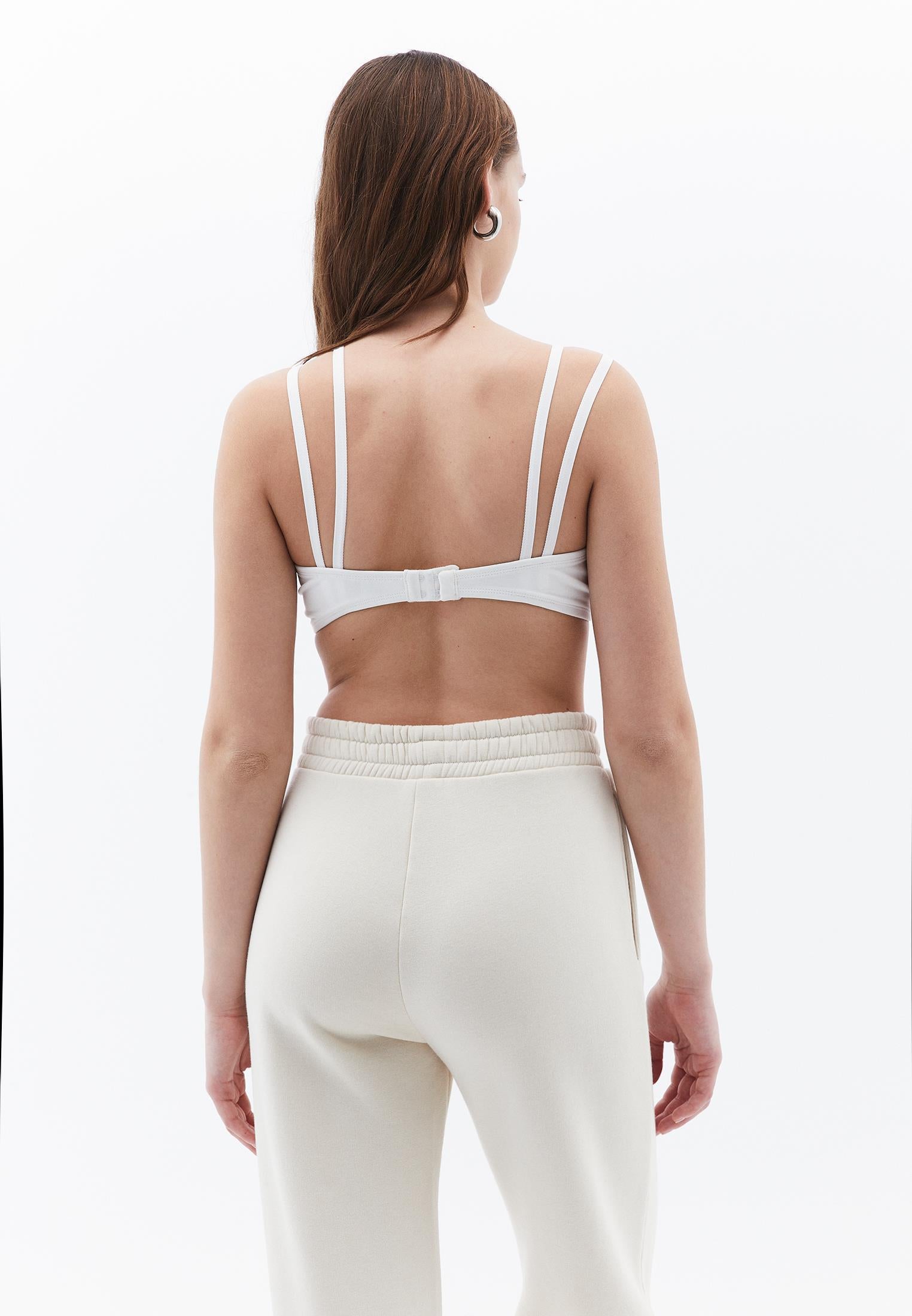 Sweetheart Neck Piped Women's Bustier - ICE MILK