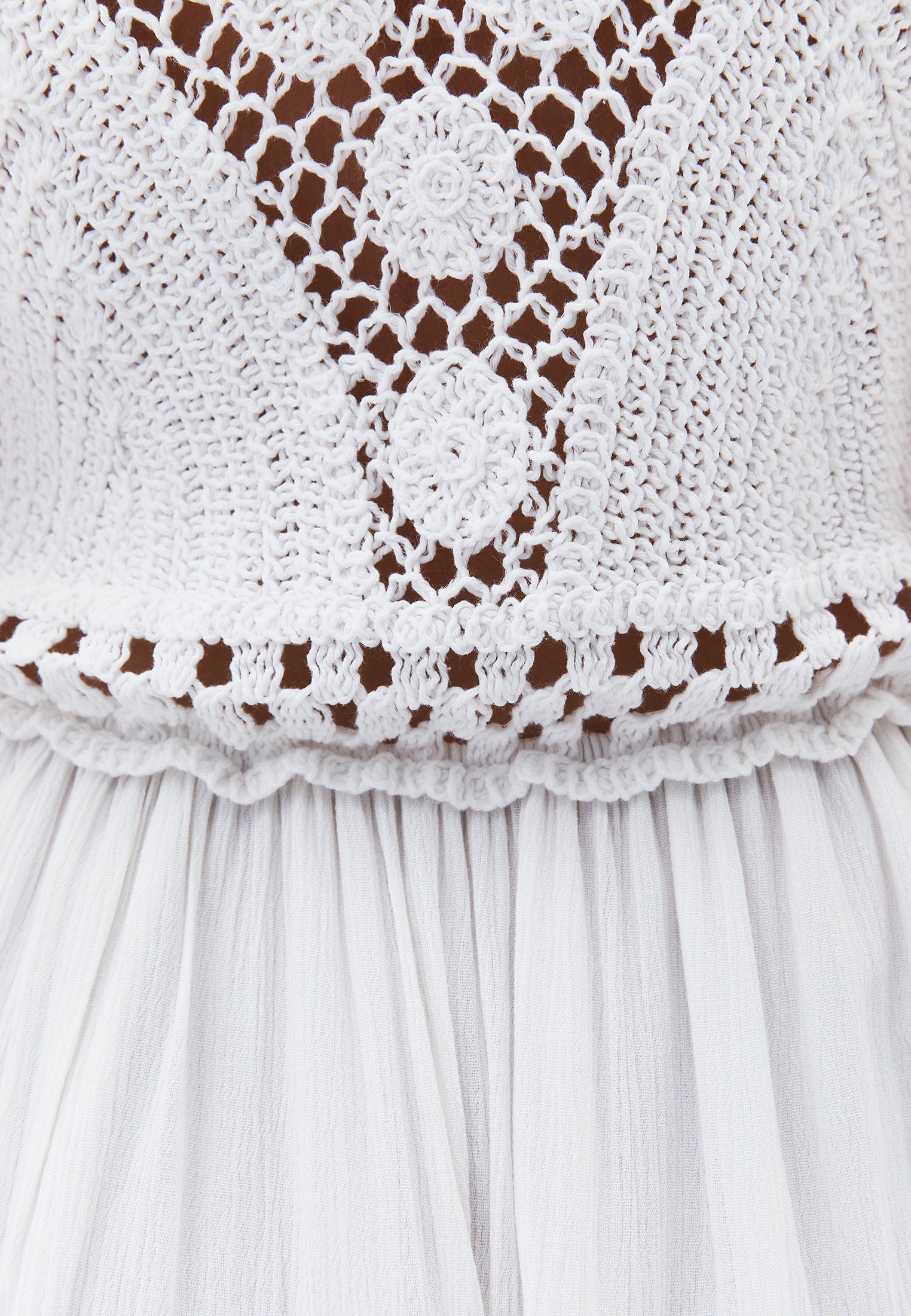 Bohemian Style Deep Neck Dress - ICE MILK