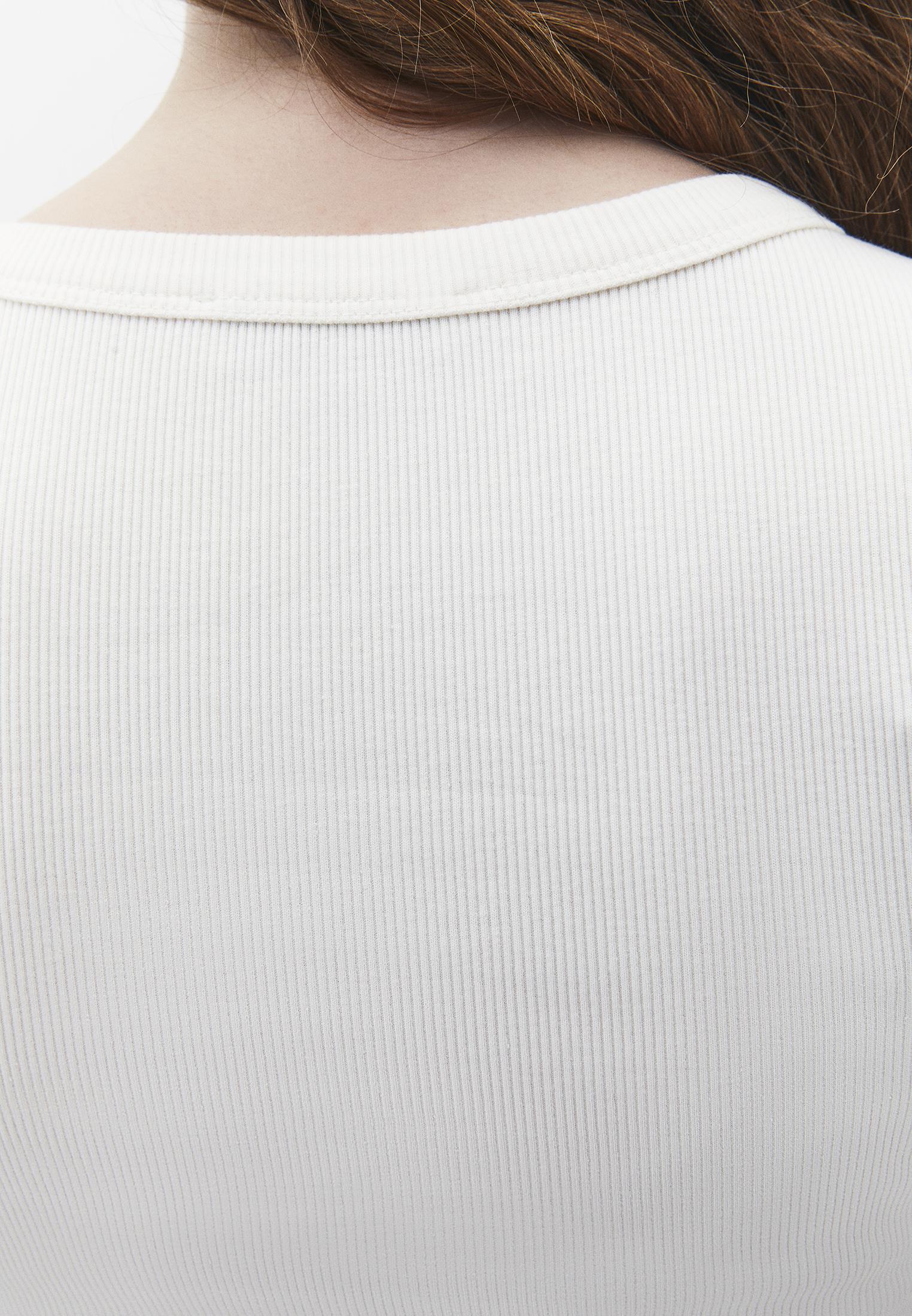 Button Detailed Crew Neck Long Sleeve T-Shirt - ICE MILK