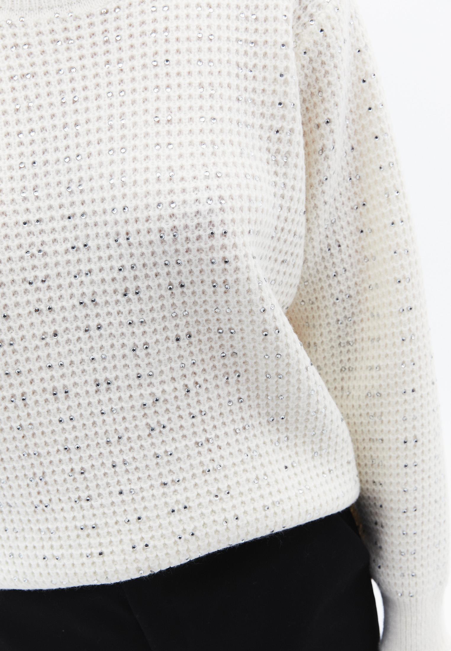 Crew Neck Long Sleeve Sweater - ICE MILK