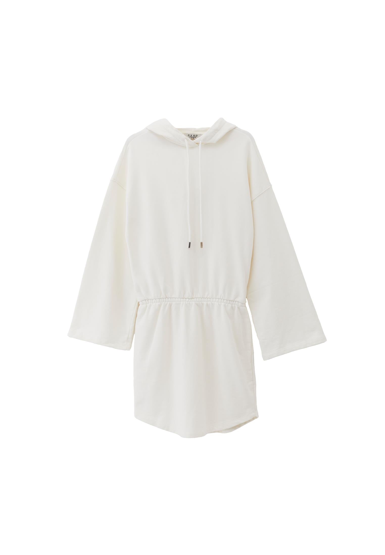 Short Hoodie Long Sleeve Dress - ICE MILK