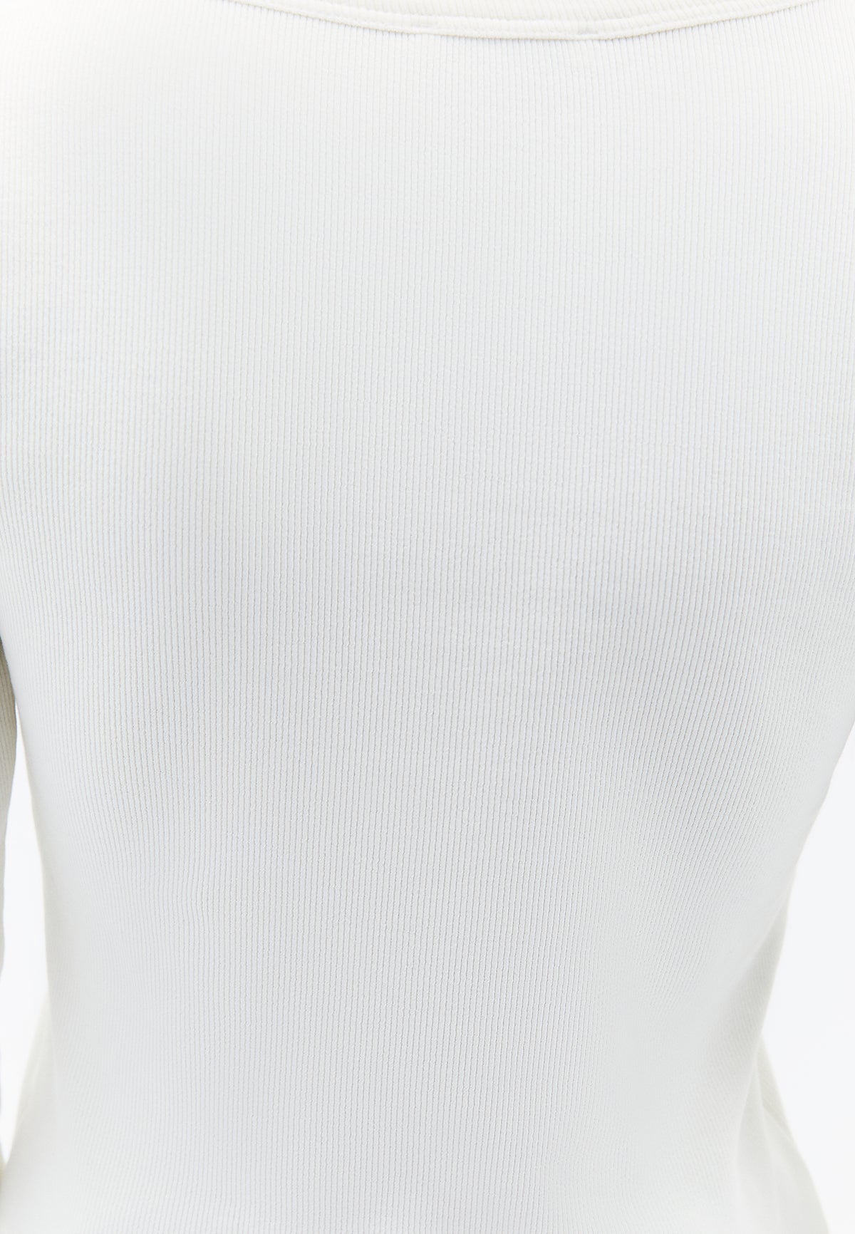 Crew Neck Long Sleeve T Shirt - ICE MILK