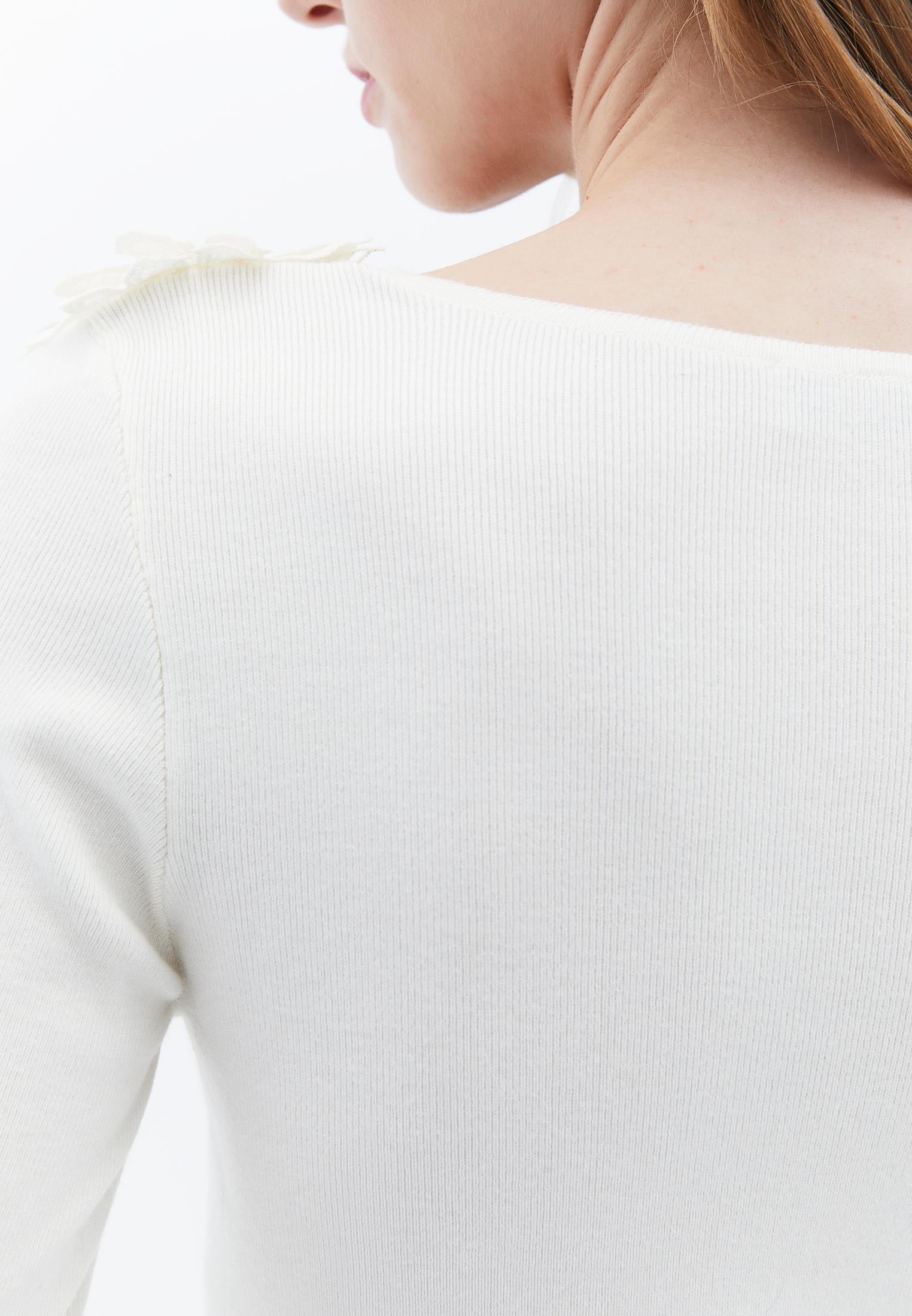 Boat Neck Raglan Sleeve Sweater - ICE MILK