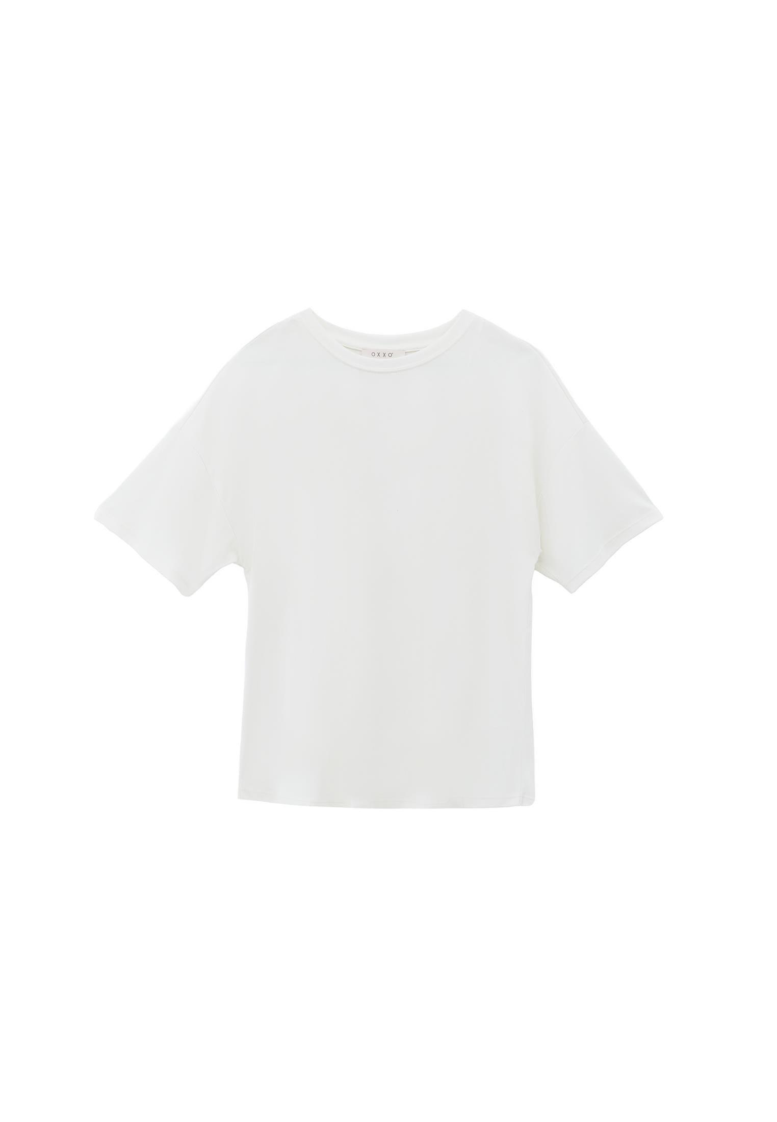Crew Neck Short Sleeve T-Shirt - ICE MILK