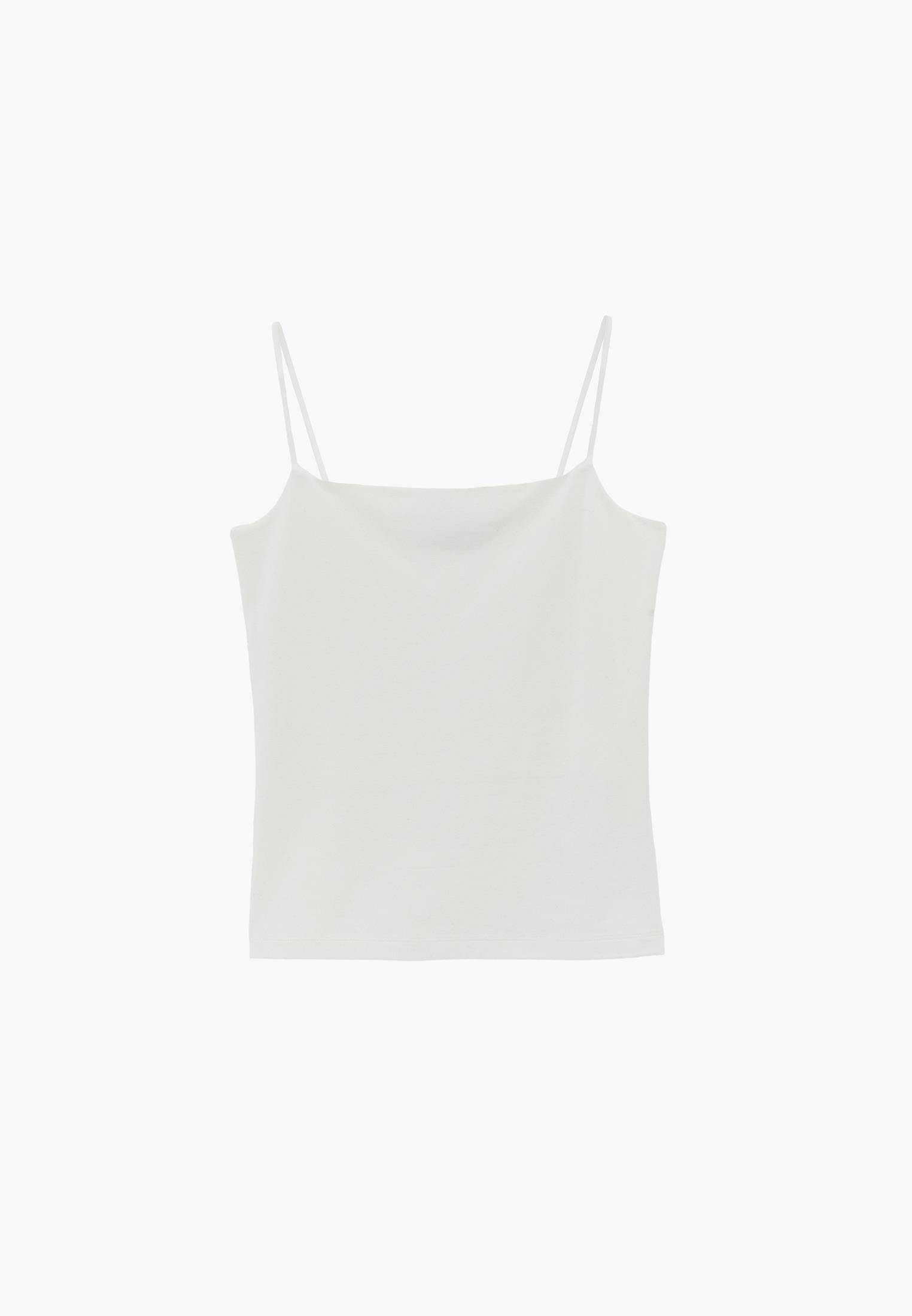 Wide Neck Tank Top - ICE MILK