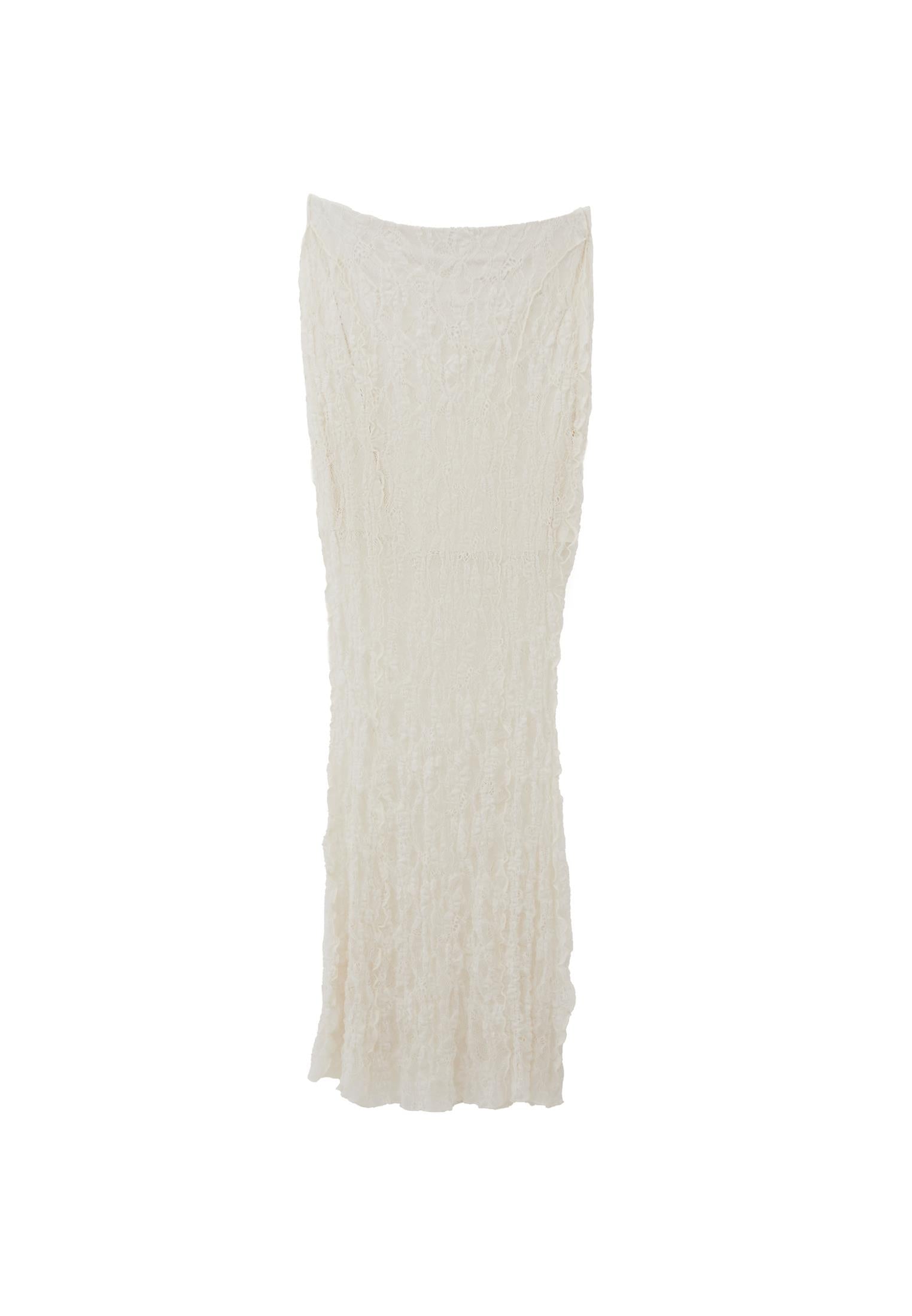 Long, High Waist, Elastic Skirt Ribana - ICE MILK