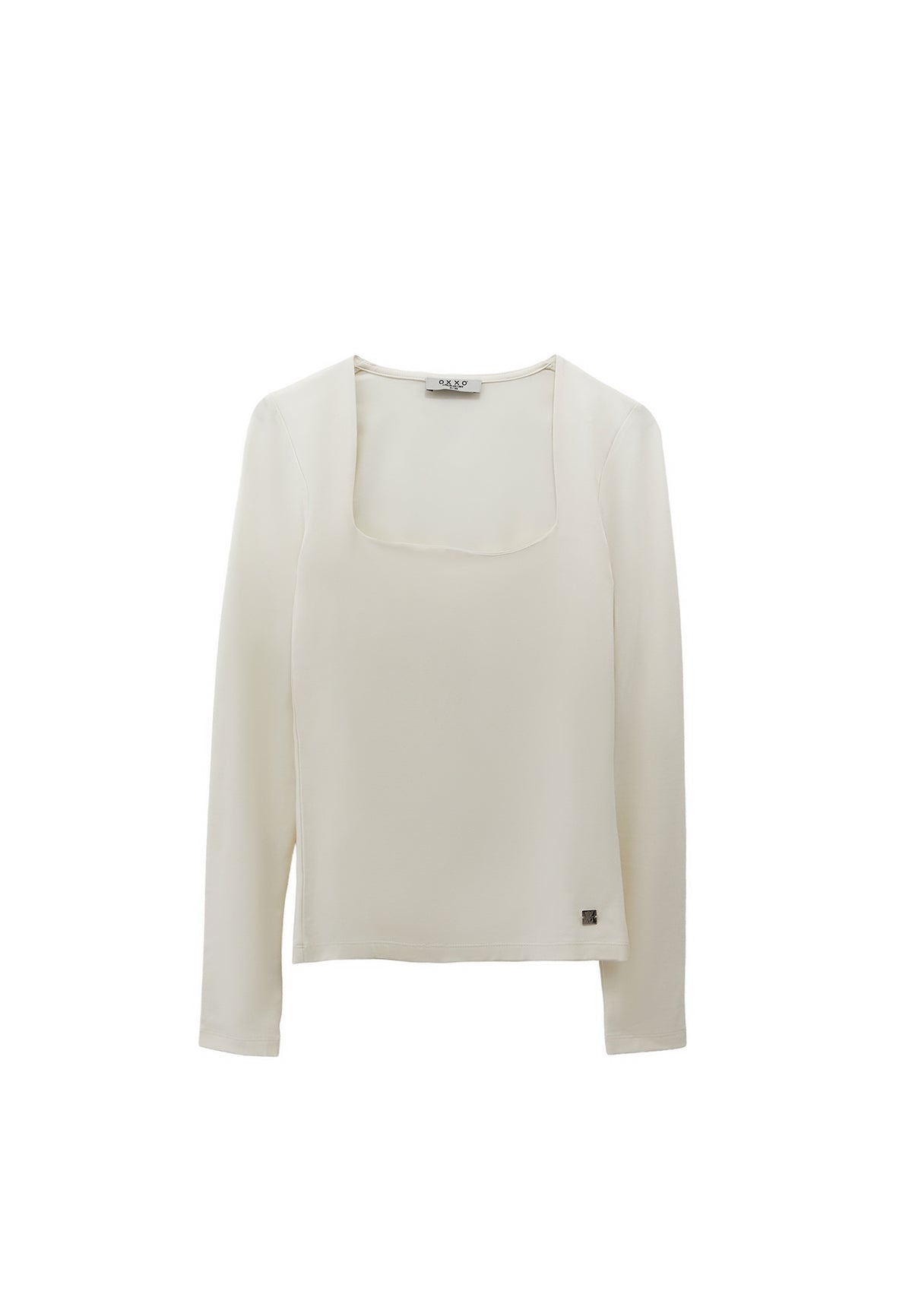 Square Neck T-Shirt - ICE MILK