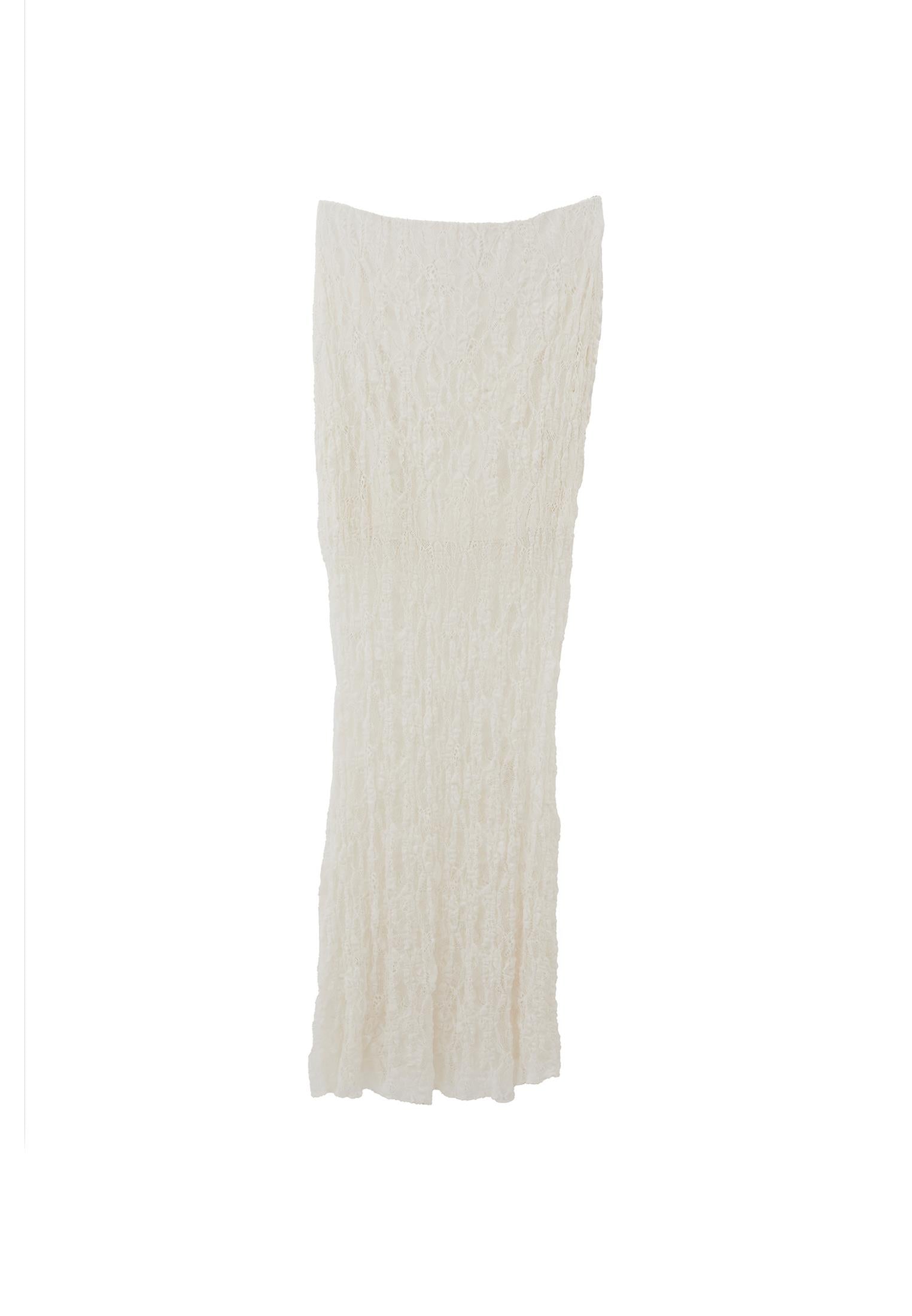 Long, High Waist, Elastic Skirt Ribana - ICE MILK