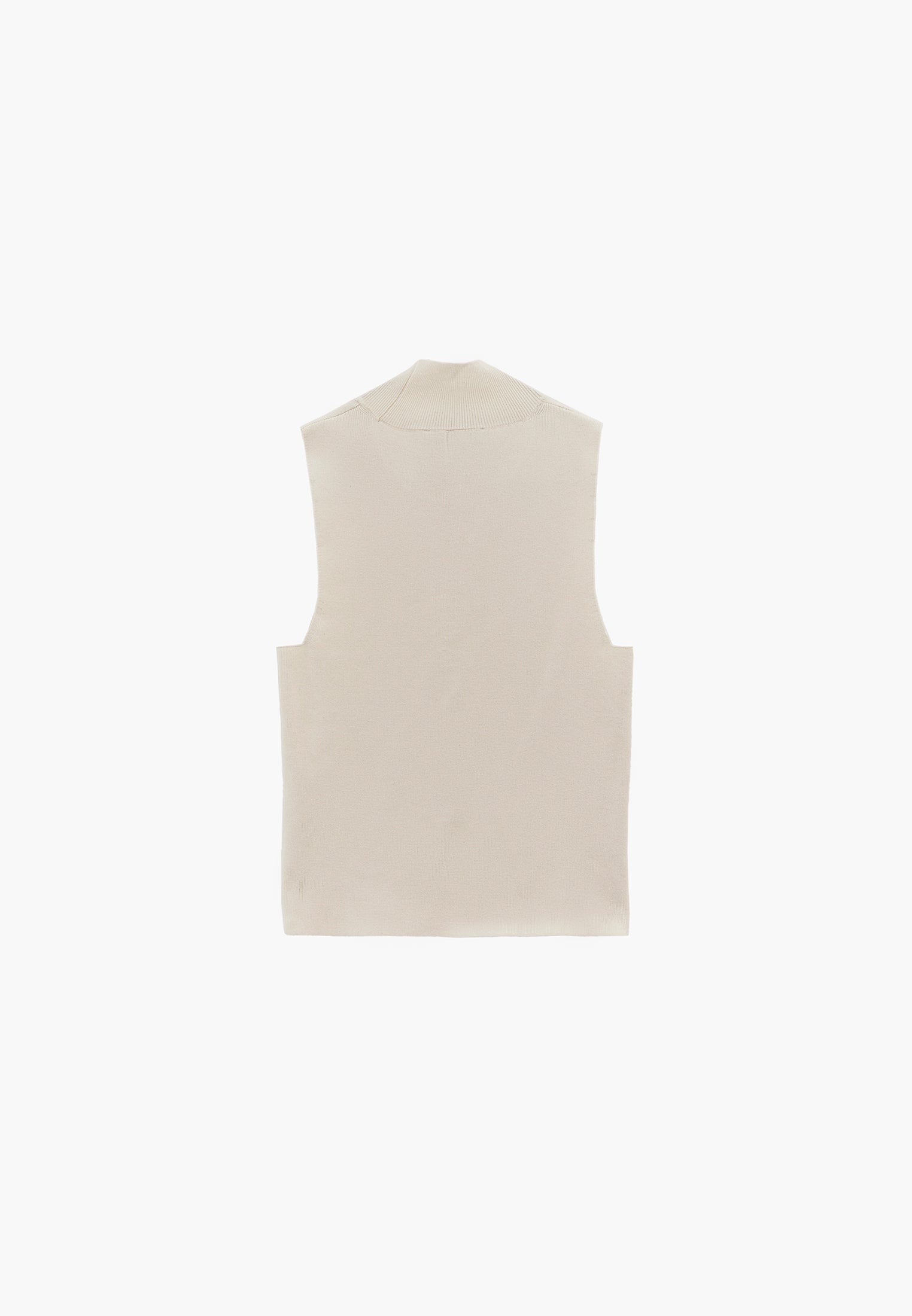 High Neck Slim Tank Top - ICE MILK