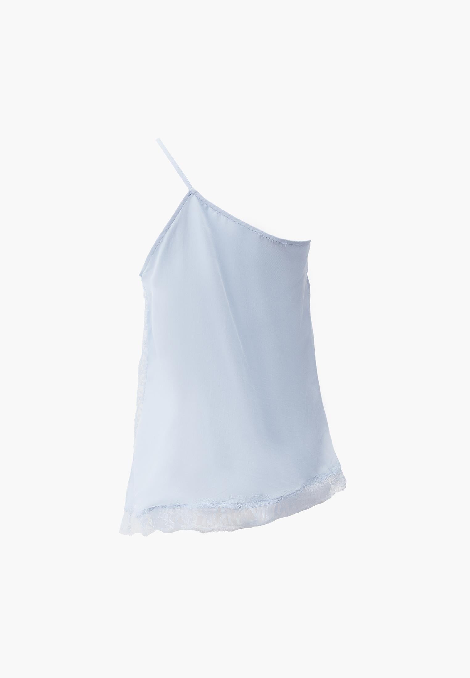 Asymmetrical Sleeveless Blouse - ICE WATER