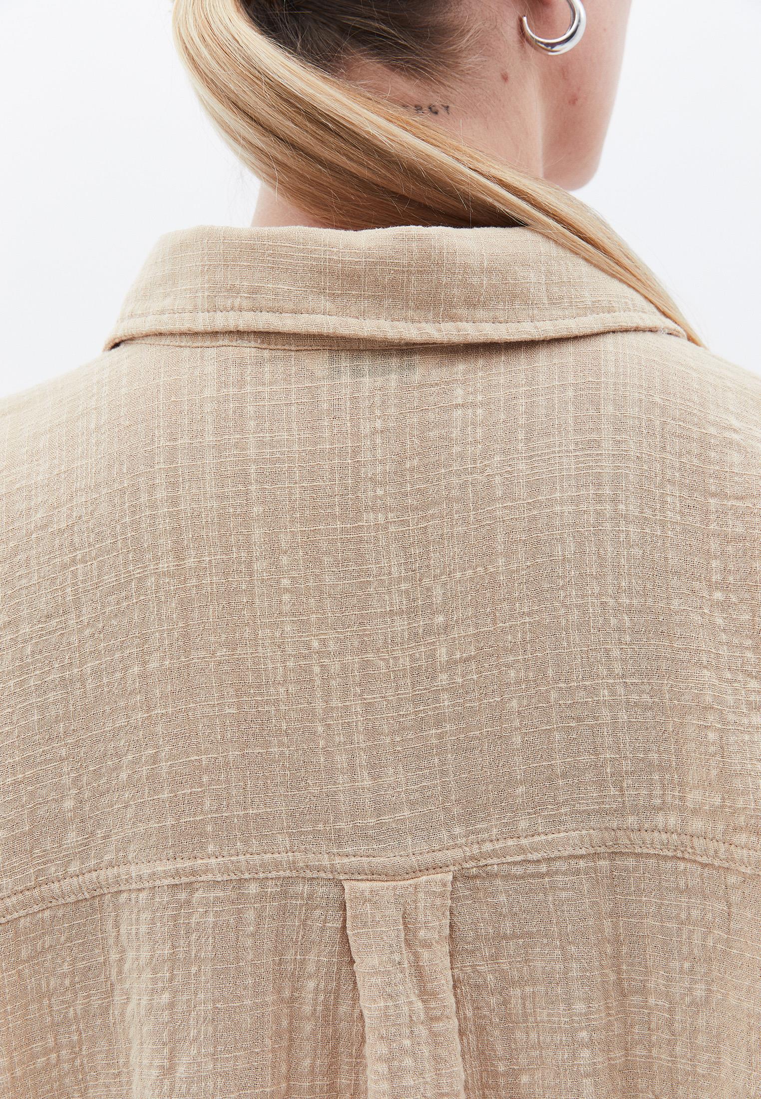 Oversize Long Sleeve Shirt With Pocket Detail - IRISH CREAM