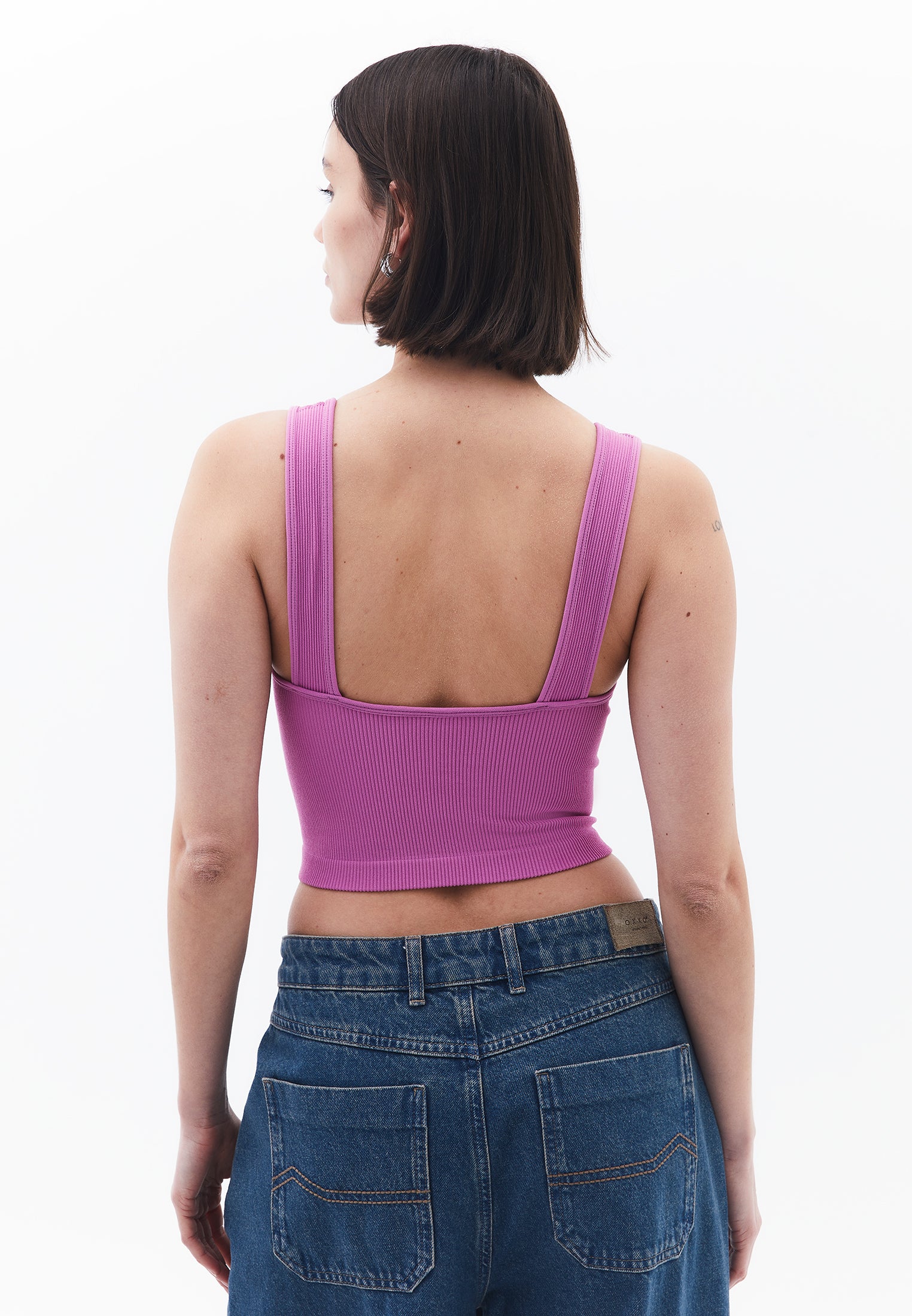 Seamless V Neck Undershirt - IRIS ORCHID