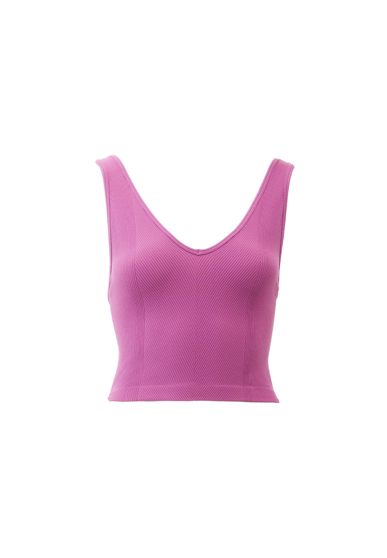 Seamless V Neck Undershirt - IRIS ORCHID