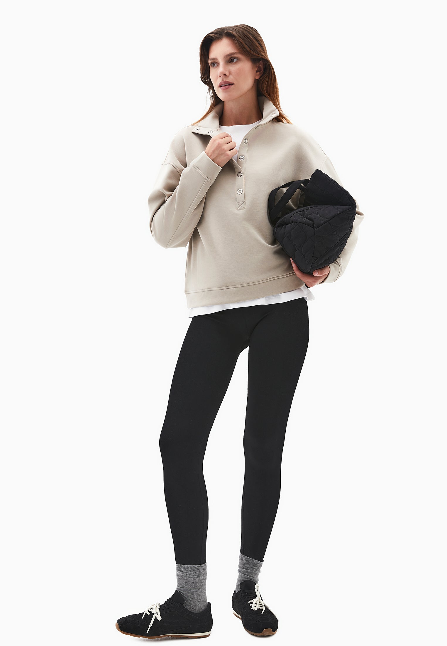 High Neck Sweatshirt - ISLAND FOSSIL
