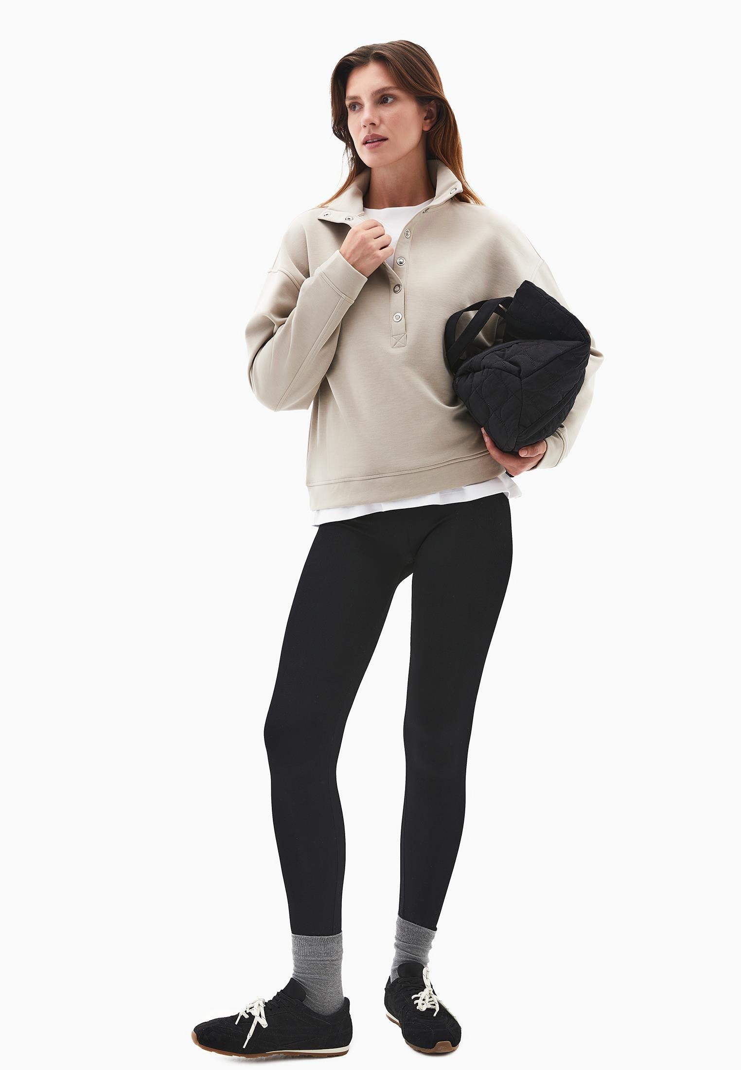 High Neck Sweatshirt - ISLAND FOSSIL
