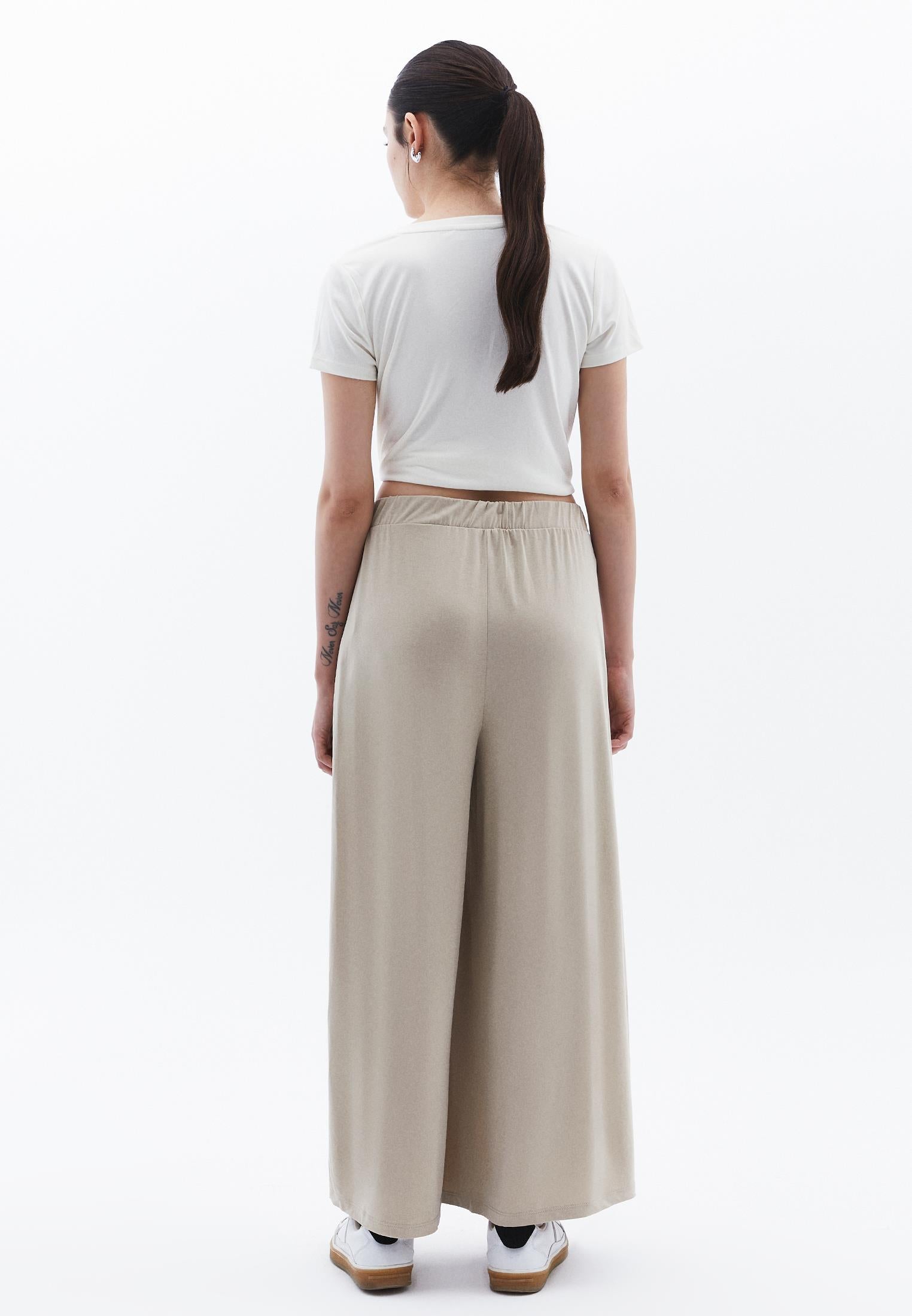 High Waist Wide Leg Pants - ISLAND FOSSIL
