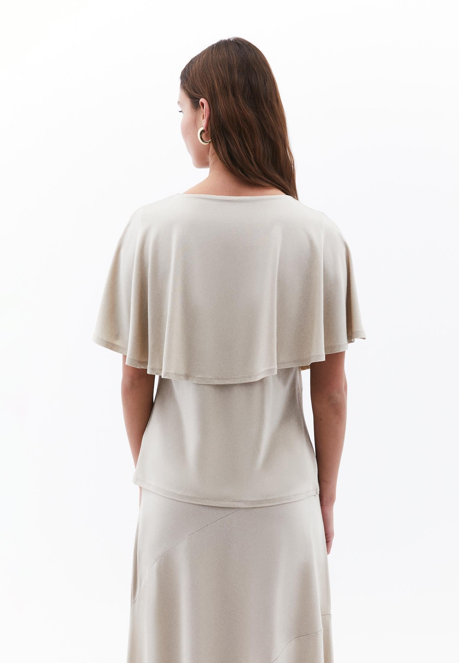 Sleeveless Crew Neck Blouse - ISLAND FOSSIL