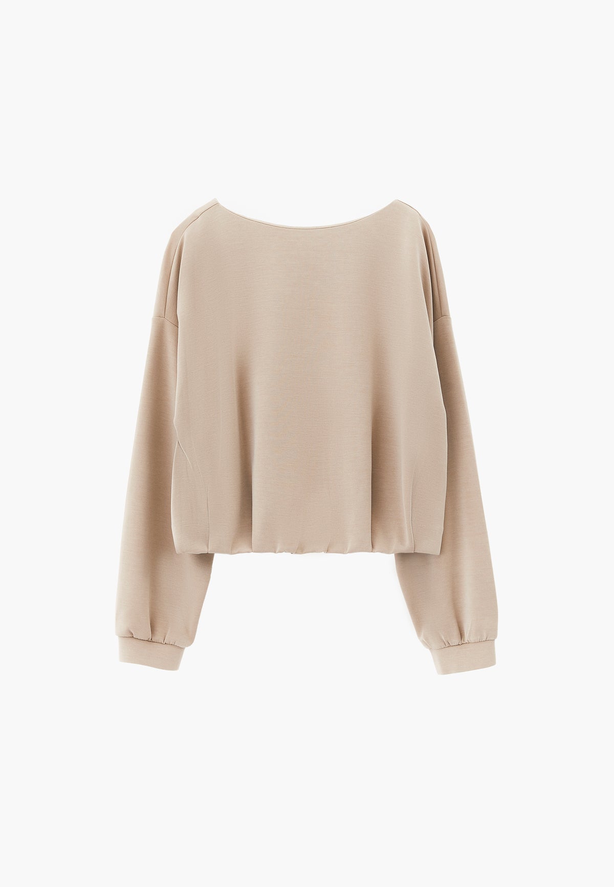 Oversize Balloon Form Sweatshirt - ISLAND FOSSIL