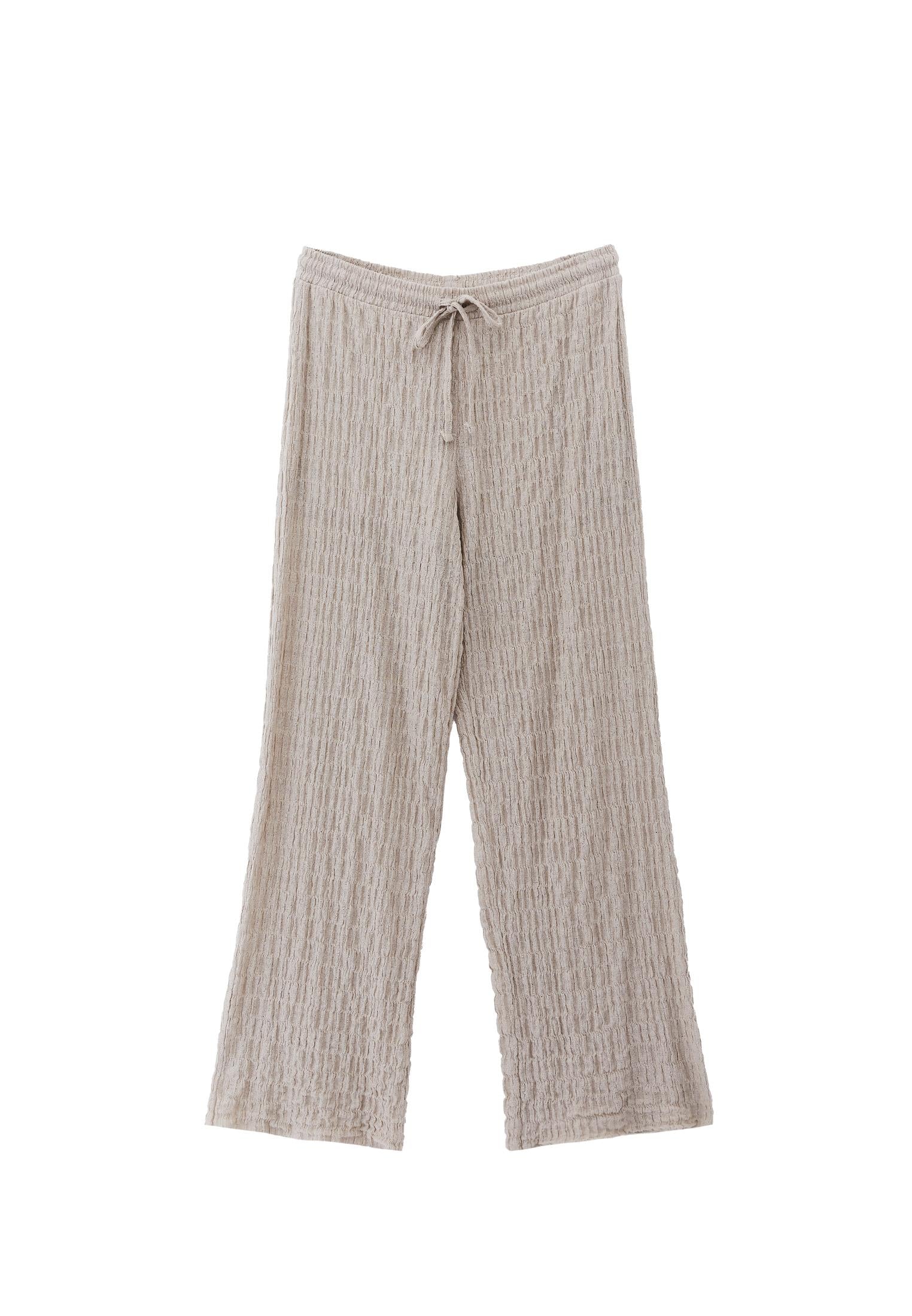 Wide Leg Cotton Pants - ISLAND FOSSIL