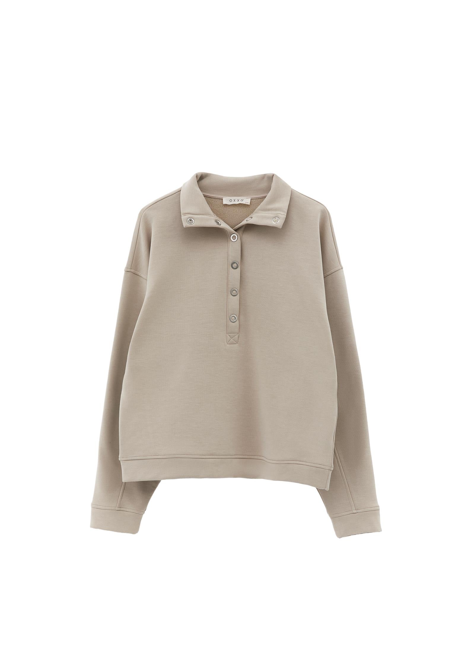 High Neck Sweatshirt - ISLAND FOSSIL