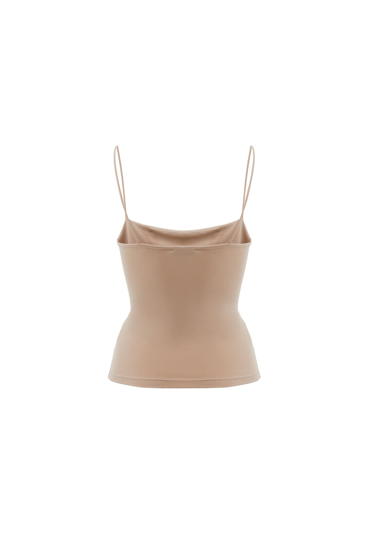 Wide Neck Strappy Tank Top - ISLAND FOSSIL