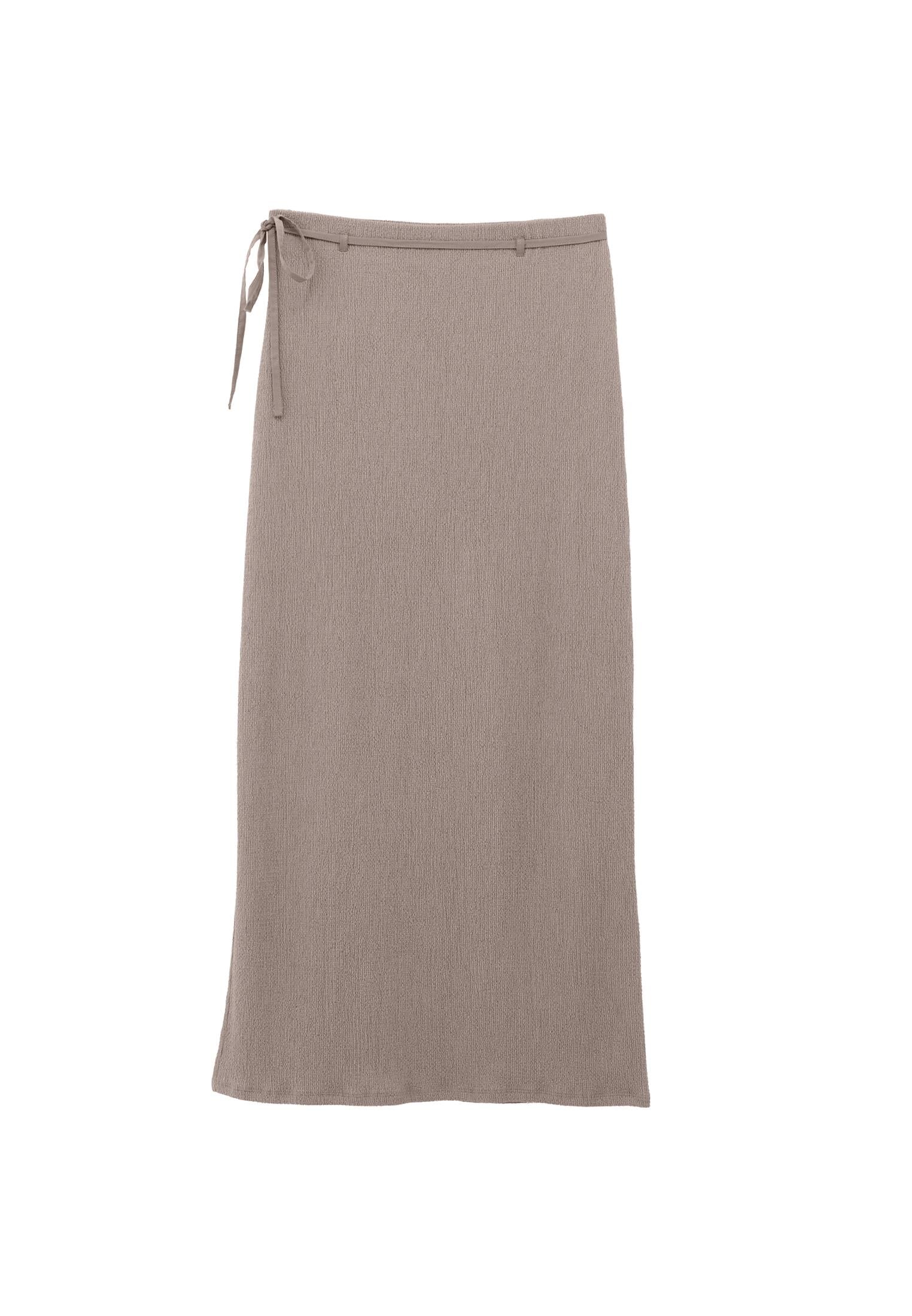 High Waist Slit Detailed Maxi Skirt - ISLAND FOSSIL
