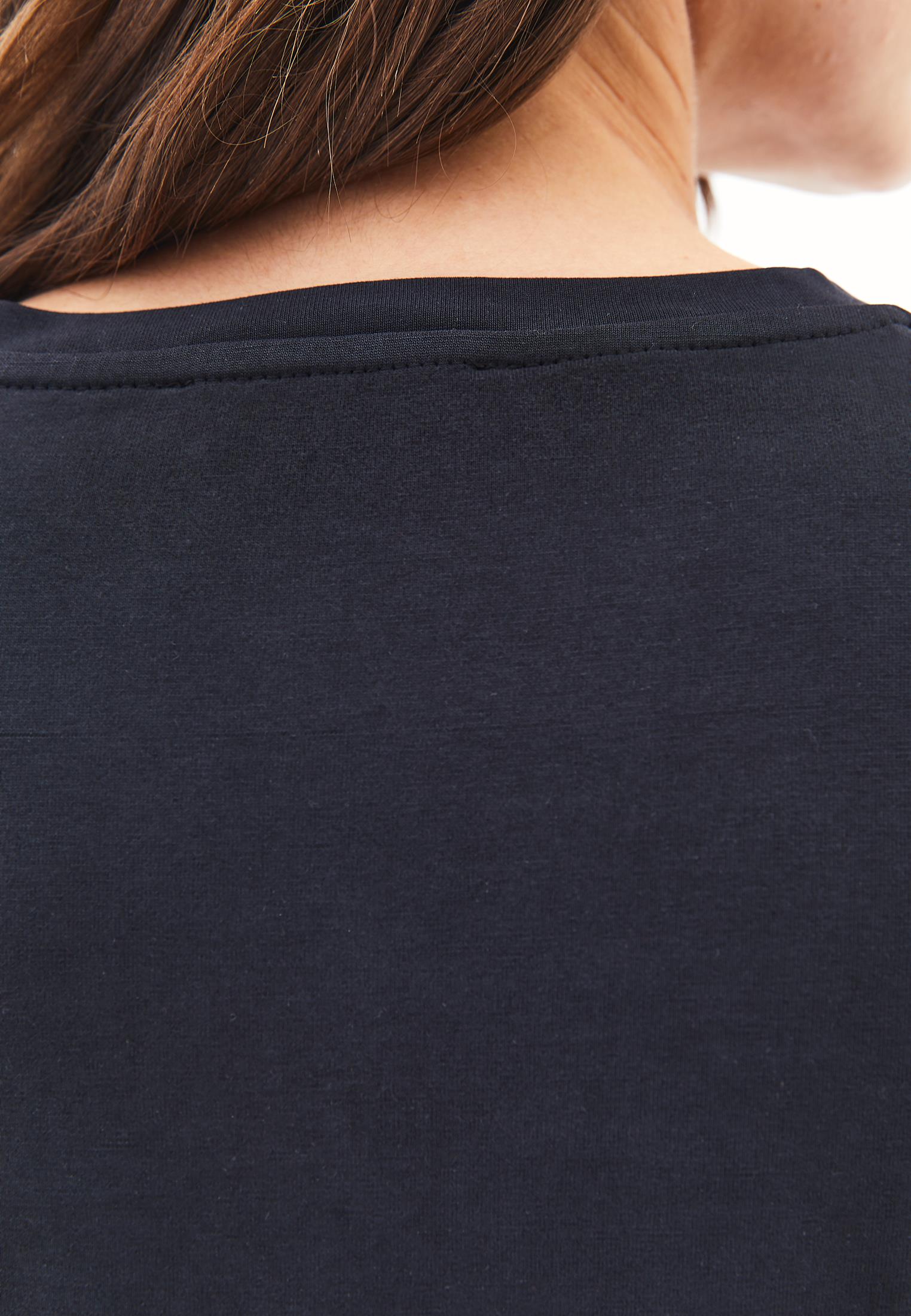 V Neck Slim Fit Short Sleeve T-Shirt - JET BLACK