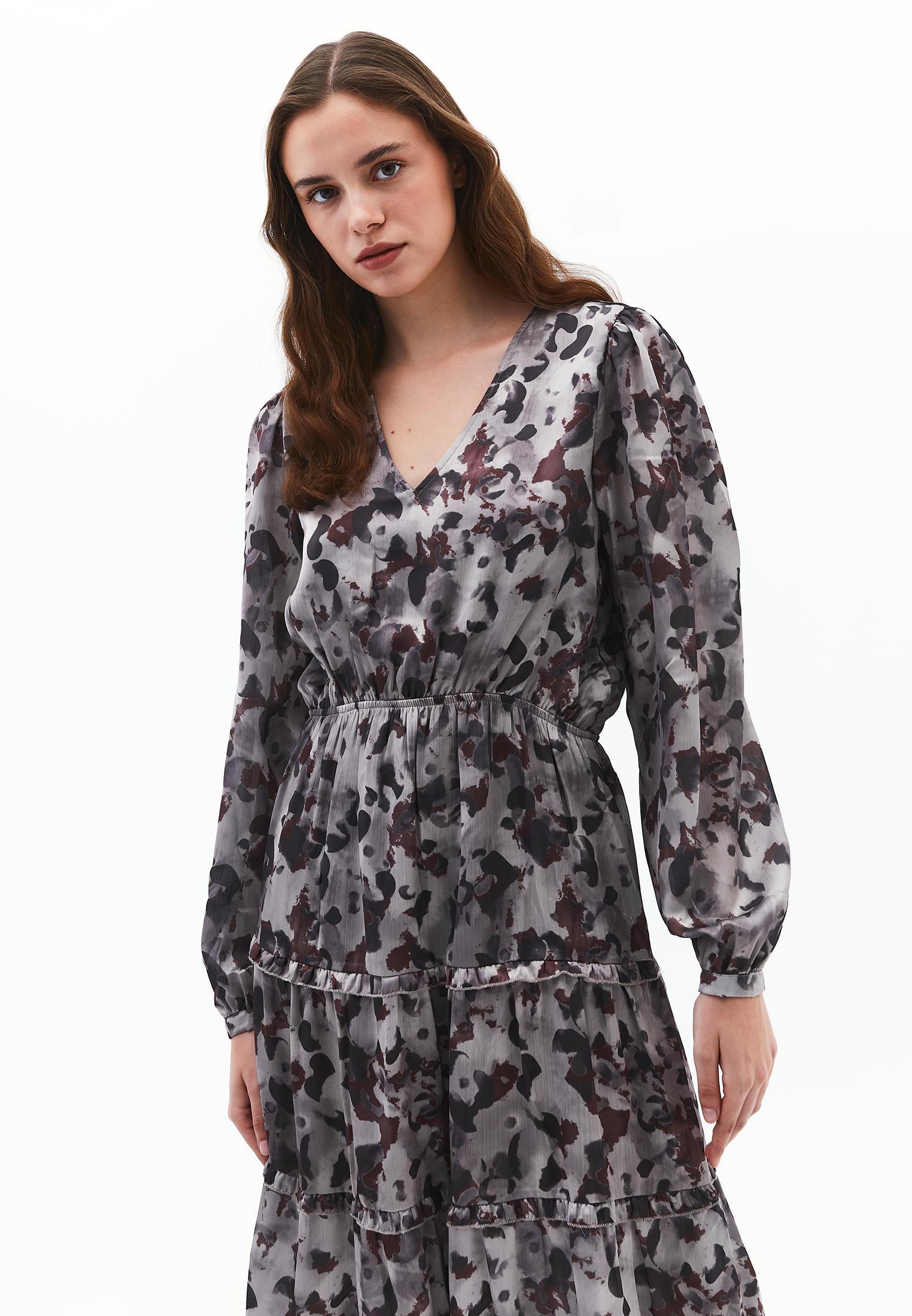 Printed Chiffon Dress - LEO PRINT