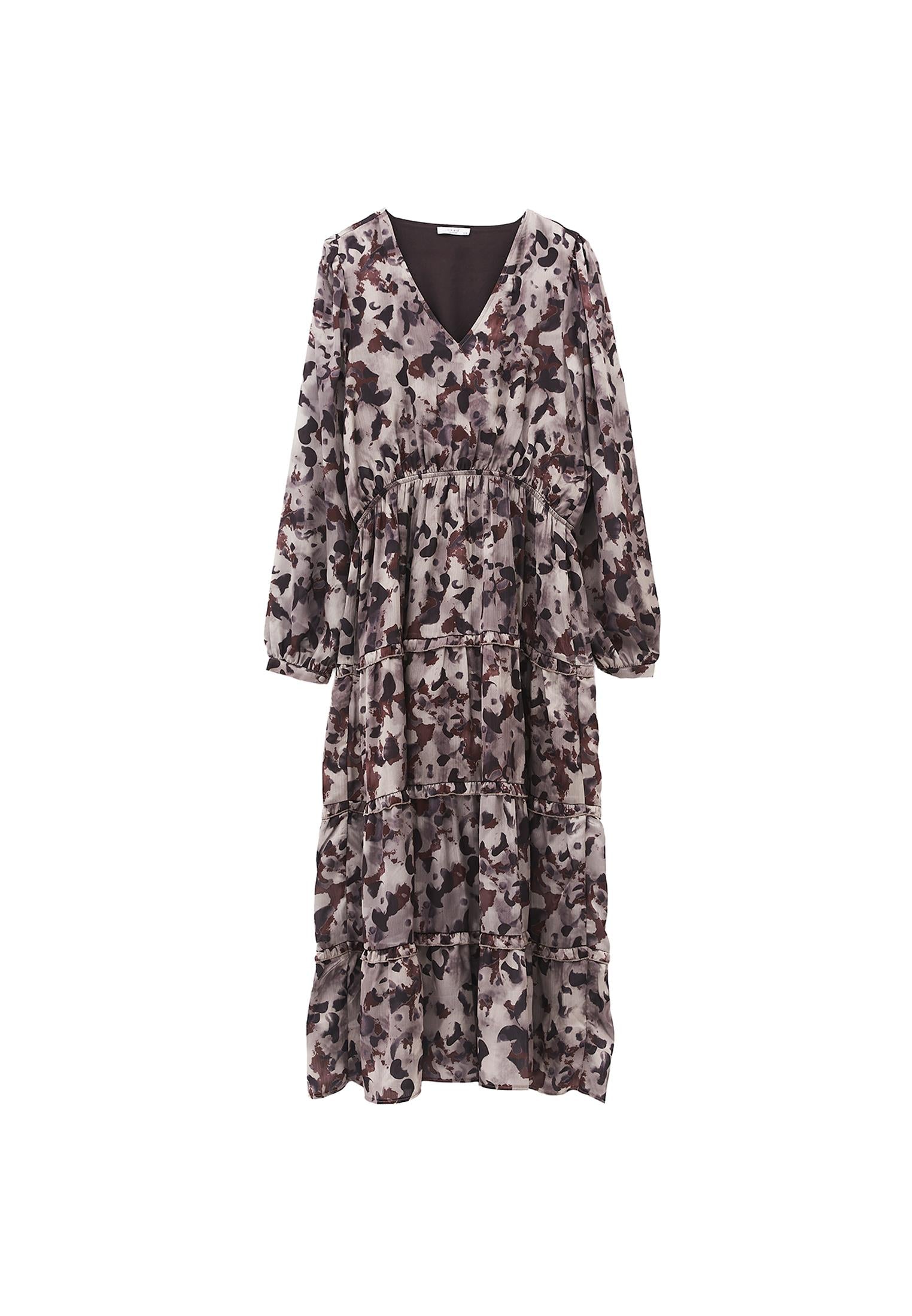 Printed Chiffon Dress - LEO PRINT